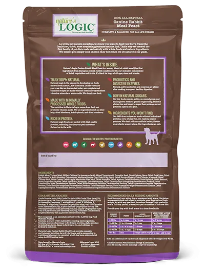 Nature's Logic Rabbit Meal Feast Dry Dog Food