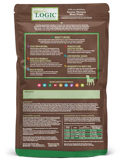 Nature's Logic Venison Meal Feast Dry Dog Food