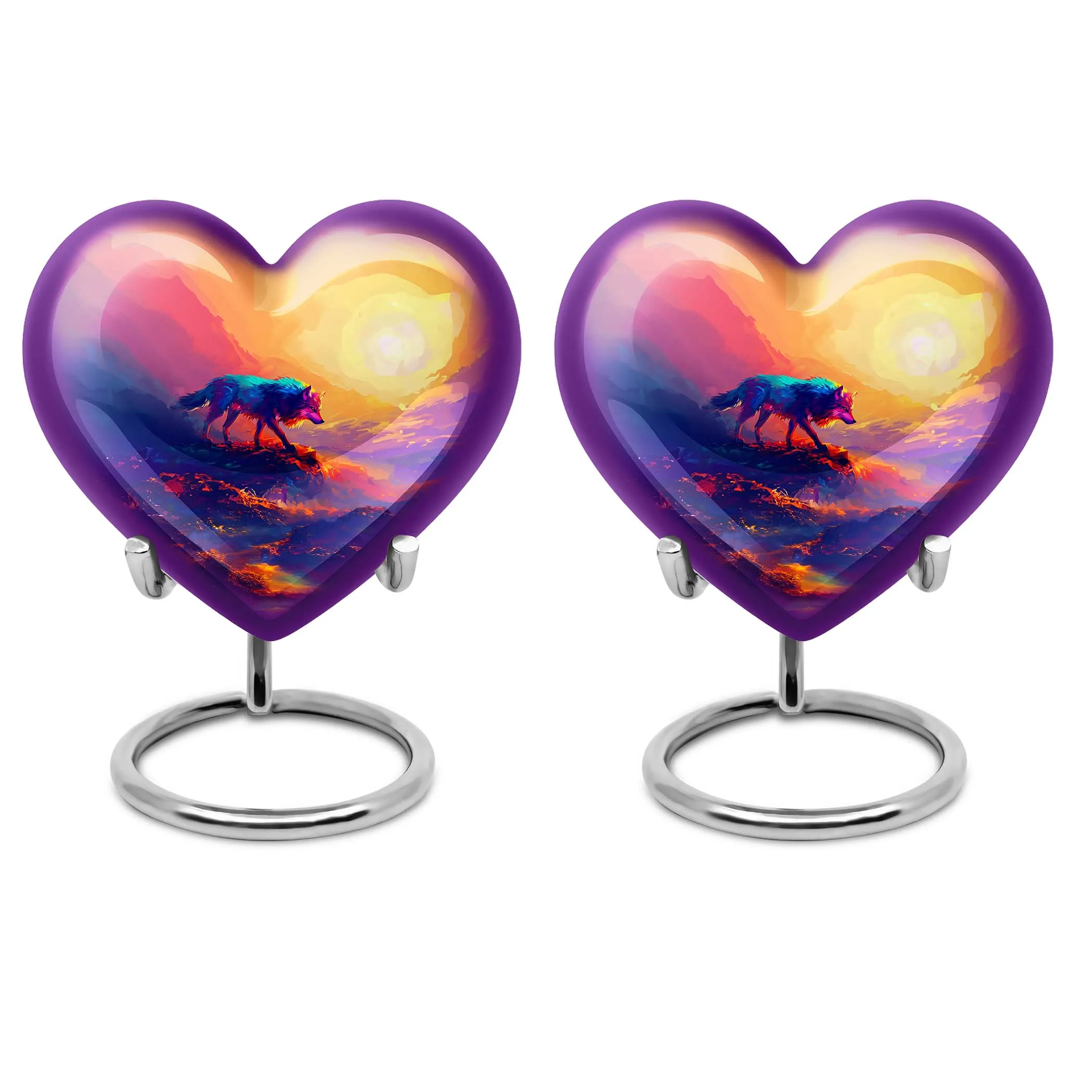 Noble Wolf Embrace: An Elegantly Crafted Large Cremation Urn