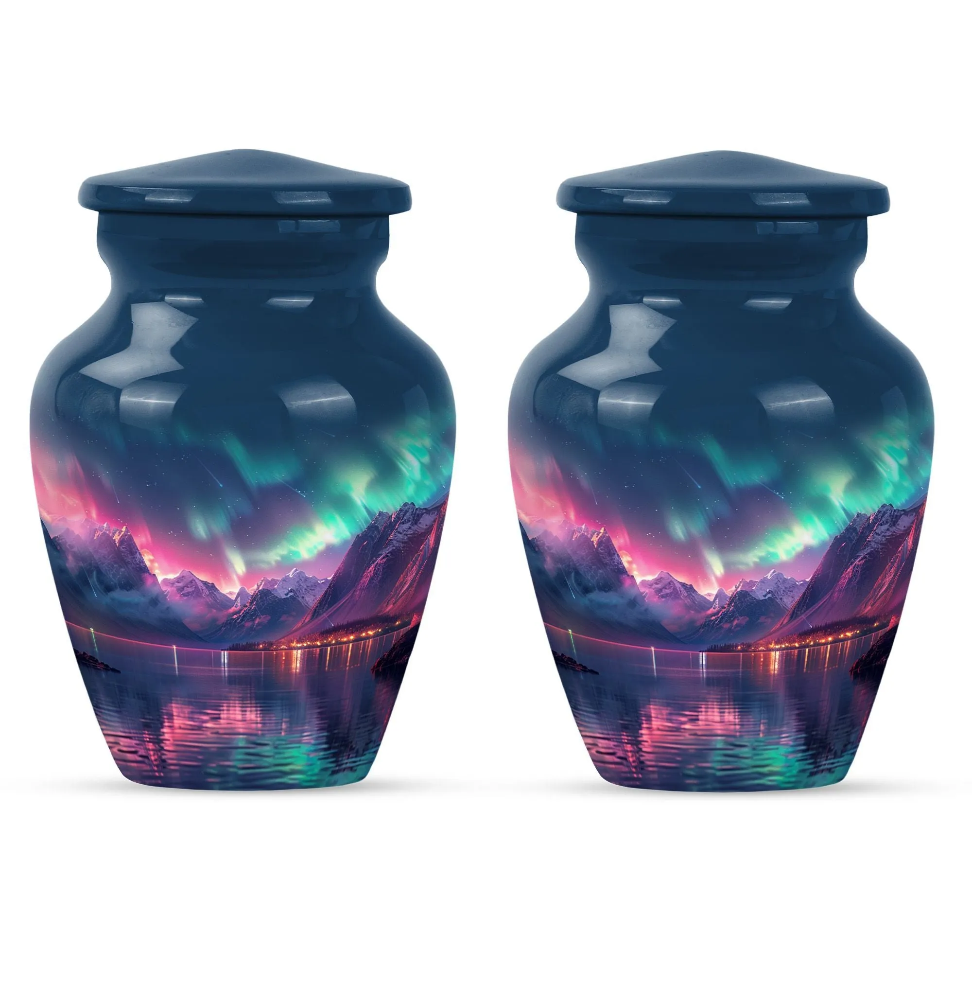 Northern Lights  Memorial Cremation Urn for Women’s Ashes