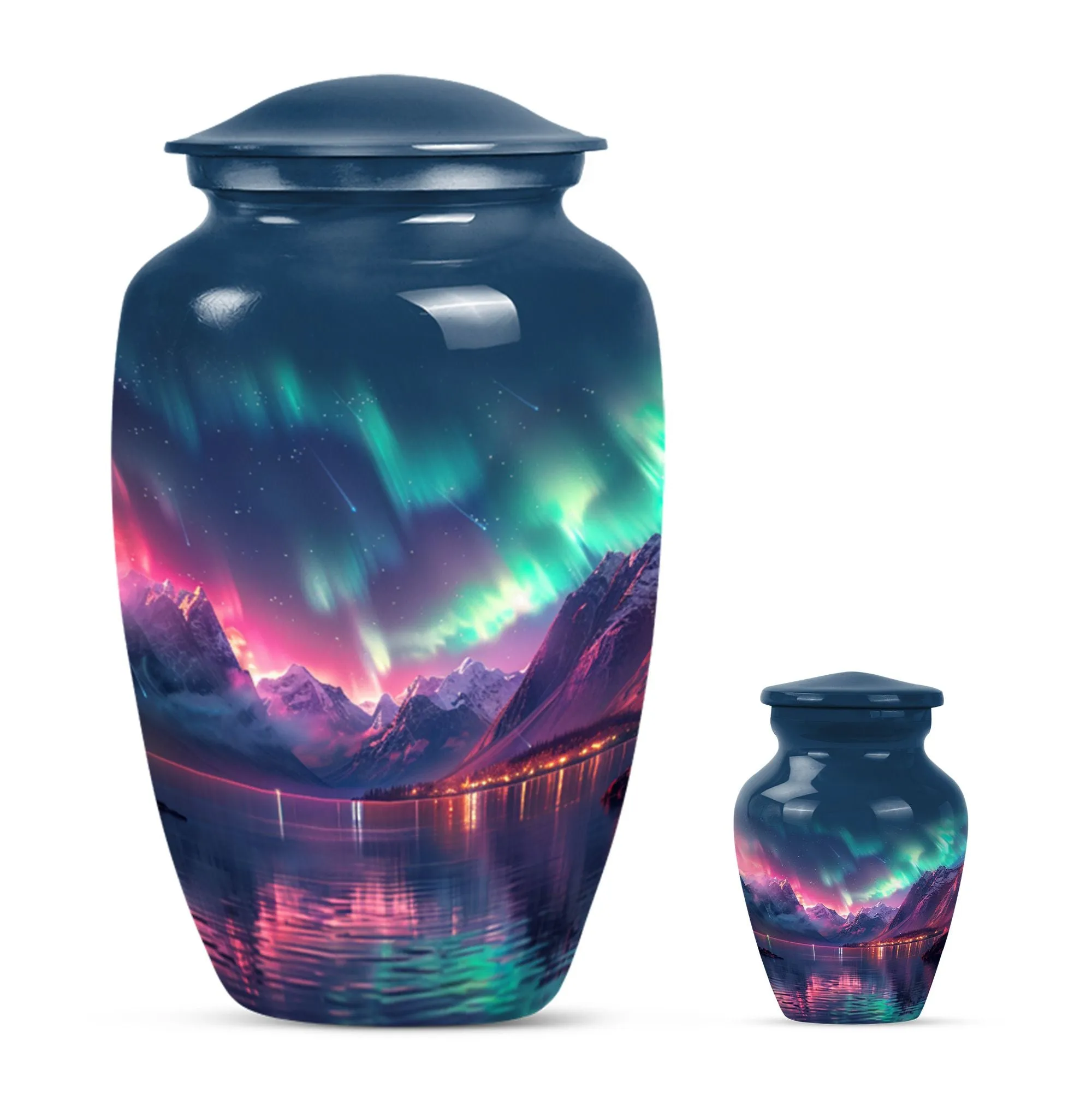 Northern Lights  Memorial Cremation Urn for Women’s Ashes