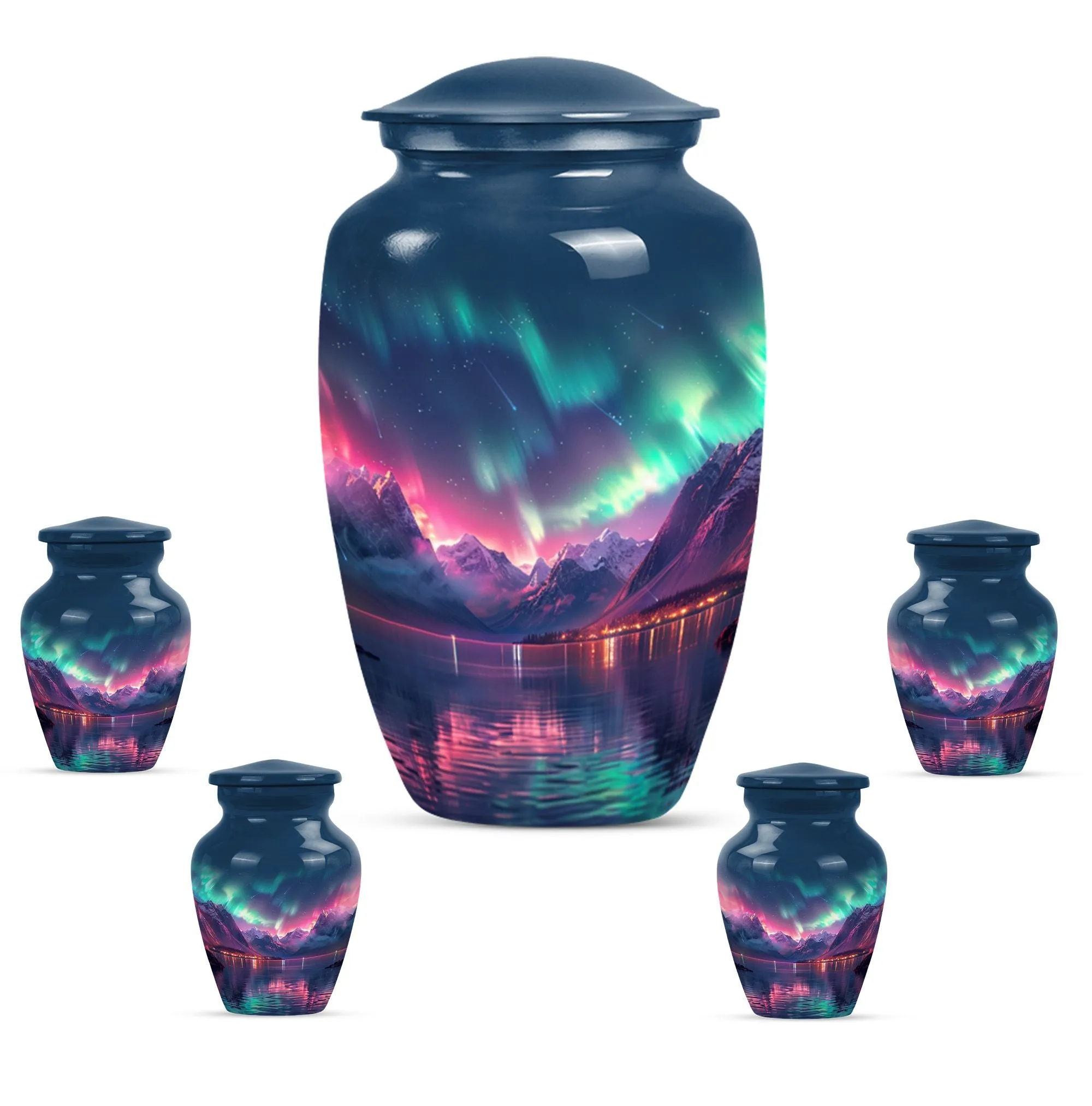 Northern Lights  Memorial Cremation Urn for Women’s Ashes