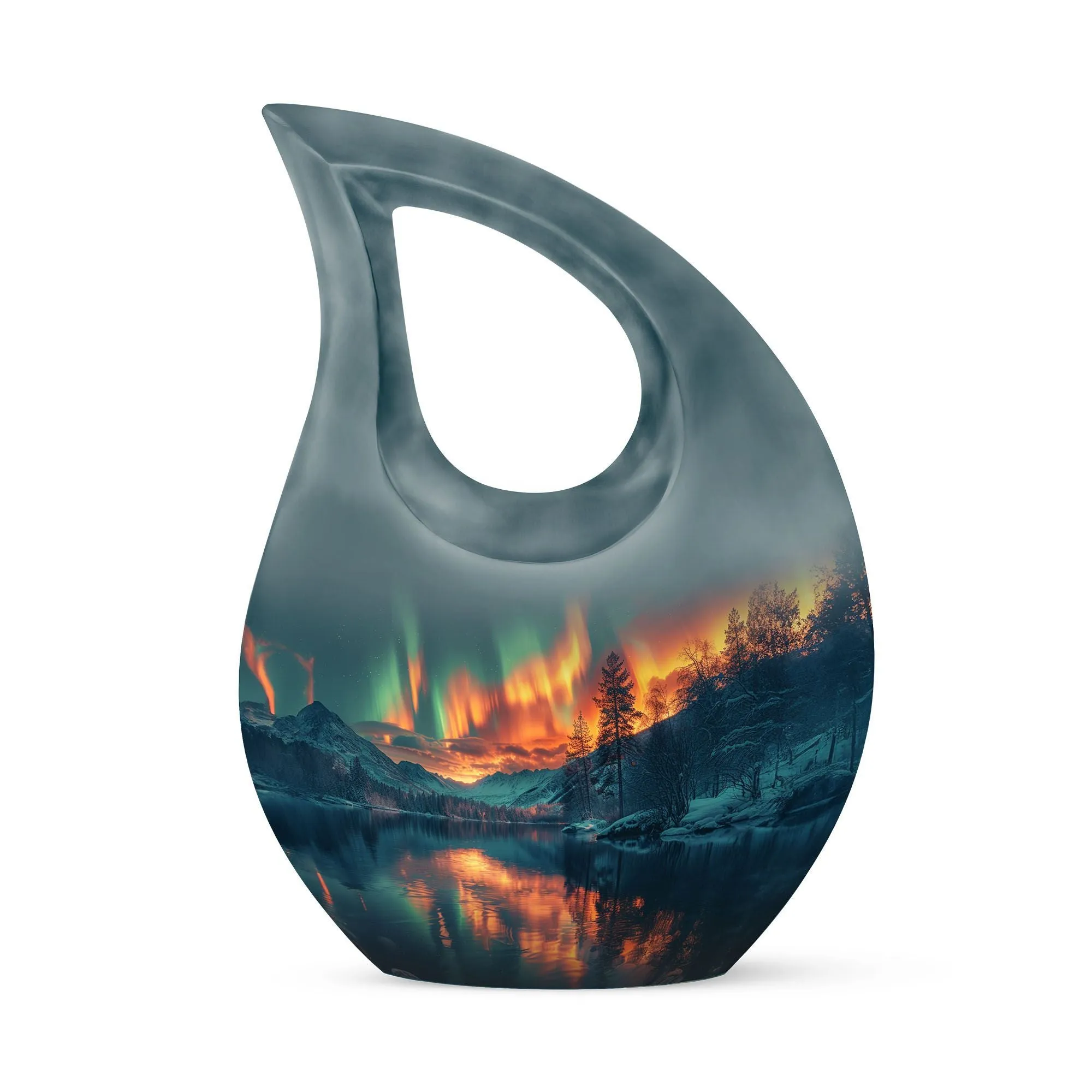 Northern Lights Urn : Cross Drop Memorial Urn For Human Ashes