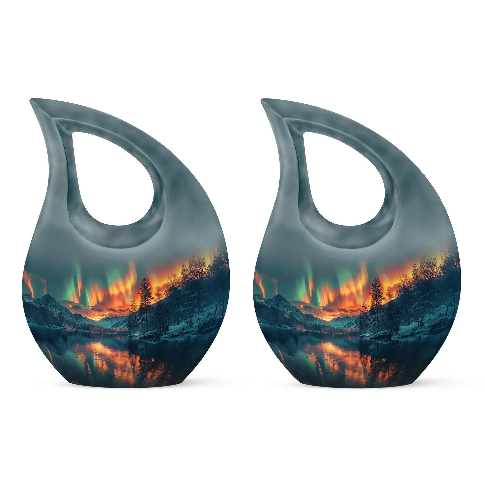 Northern Lights Urn : Cross Drop Memorial Urn For Human Ashes