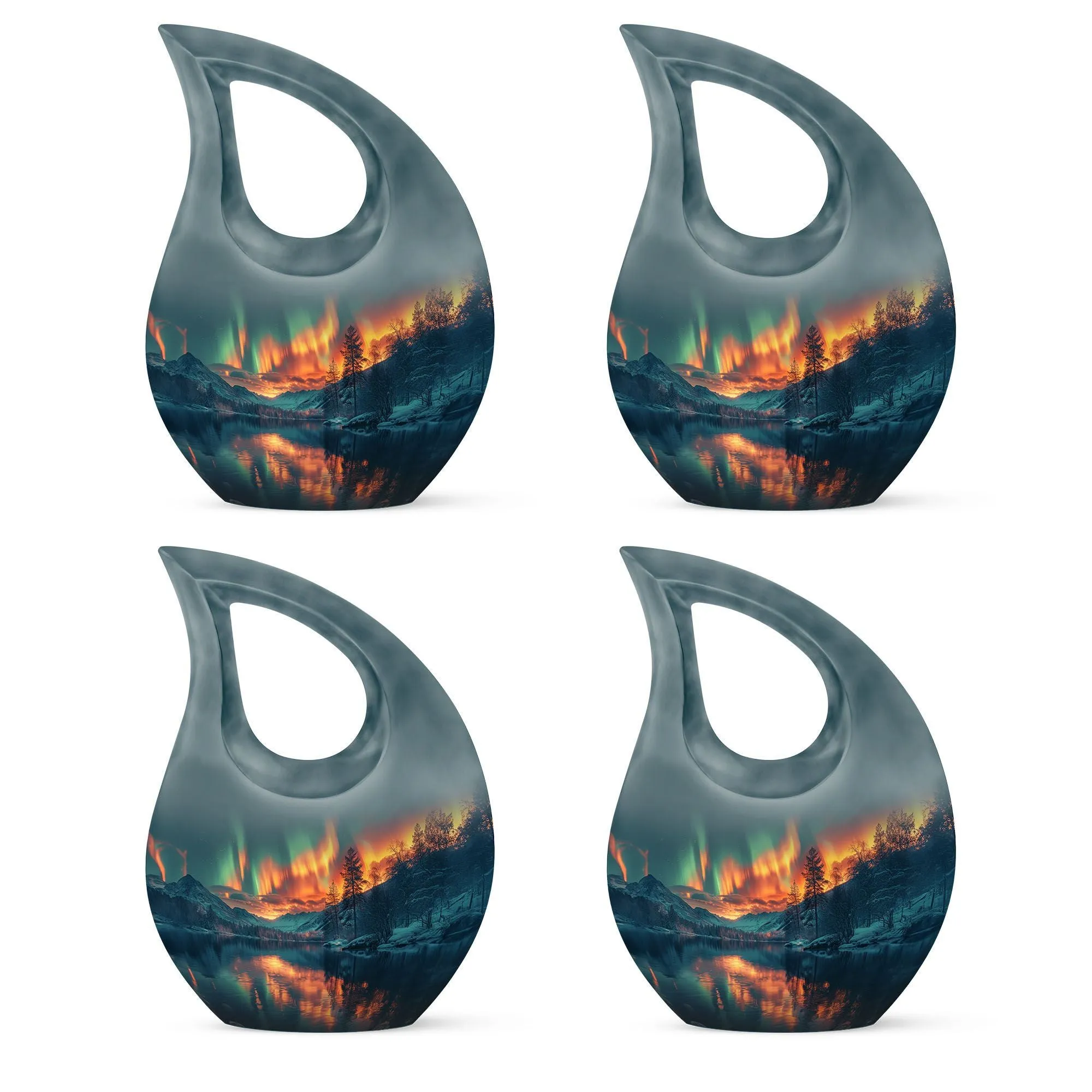 Northern Lights Urn : Cross Drop Memorial Urn For Human Ashes