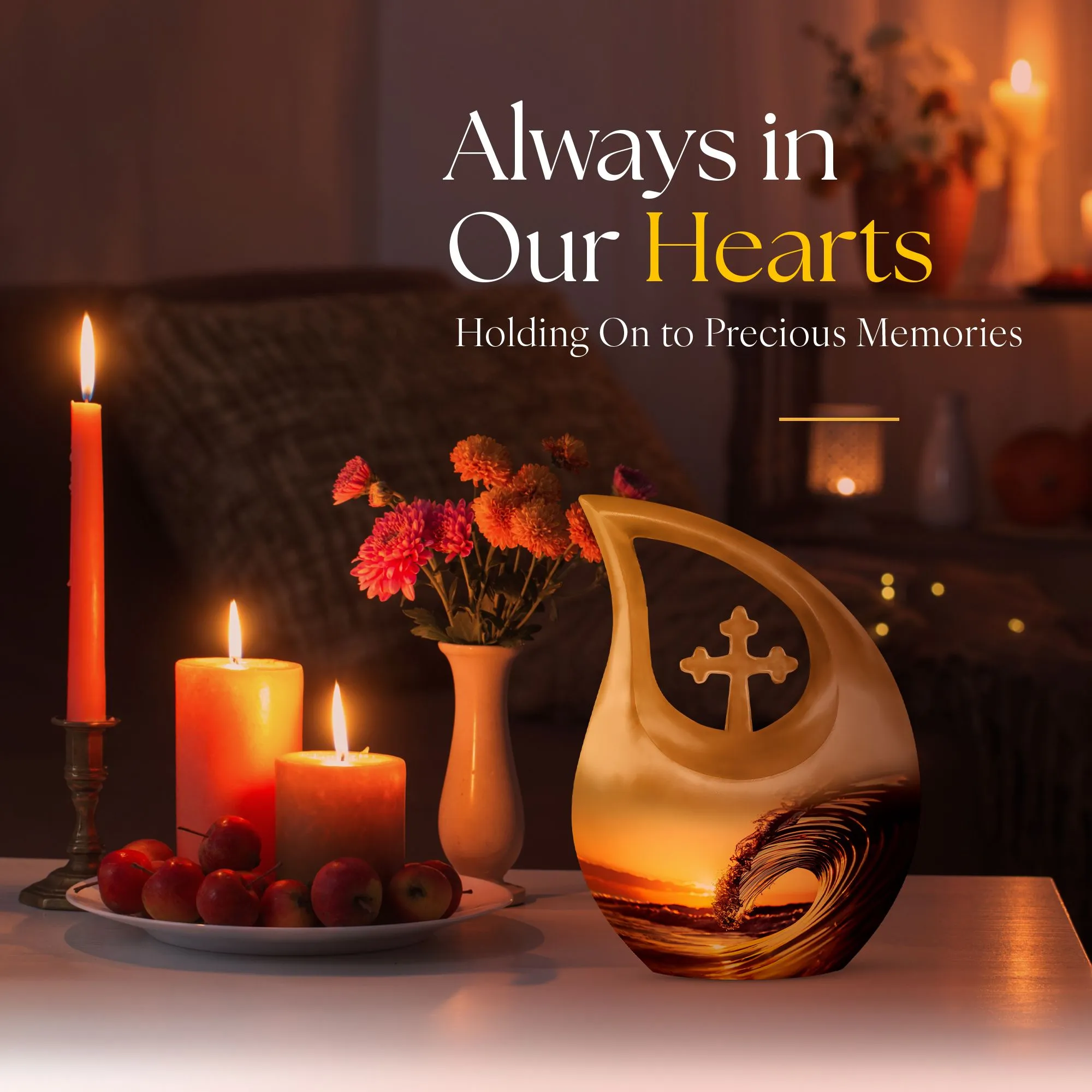 Ocean Waves Cherished Memorial Urn to Honour Loved Ones