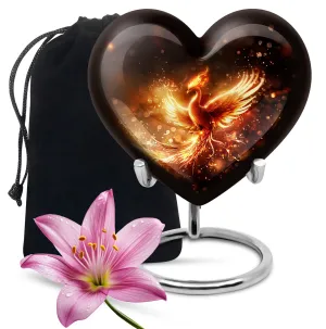 Phoenix Ascend: Artistic Abstract Cremation Personalized Urn