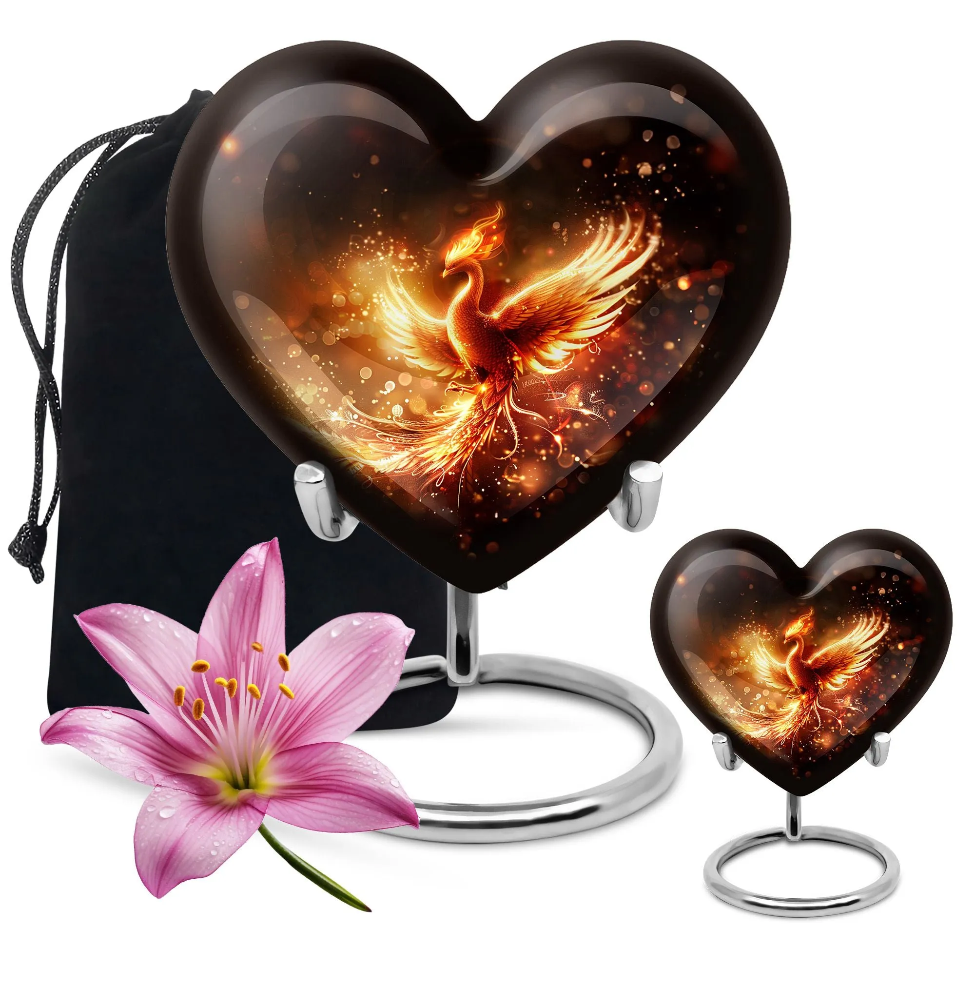 Phoenix Ascend: Artistic Abstract Cremation Personalized Urn