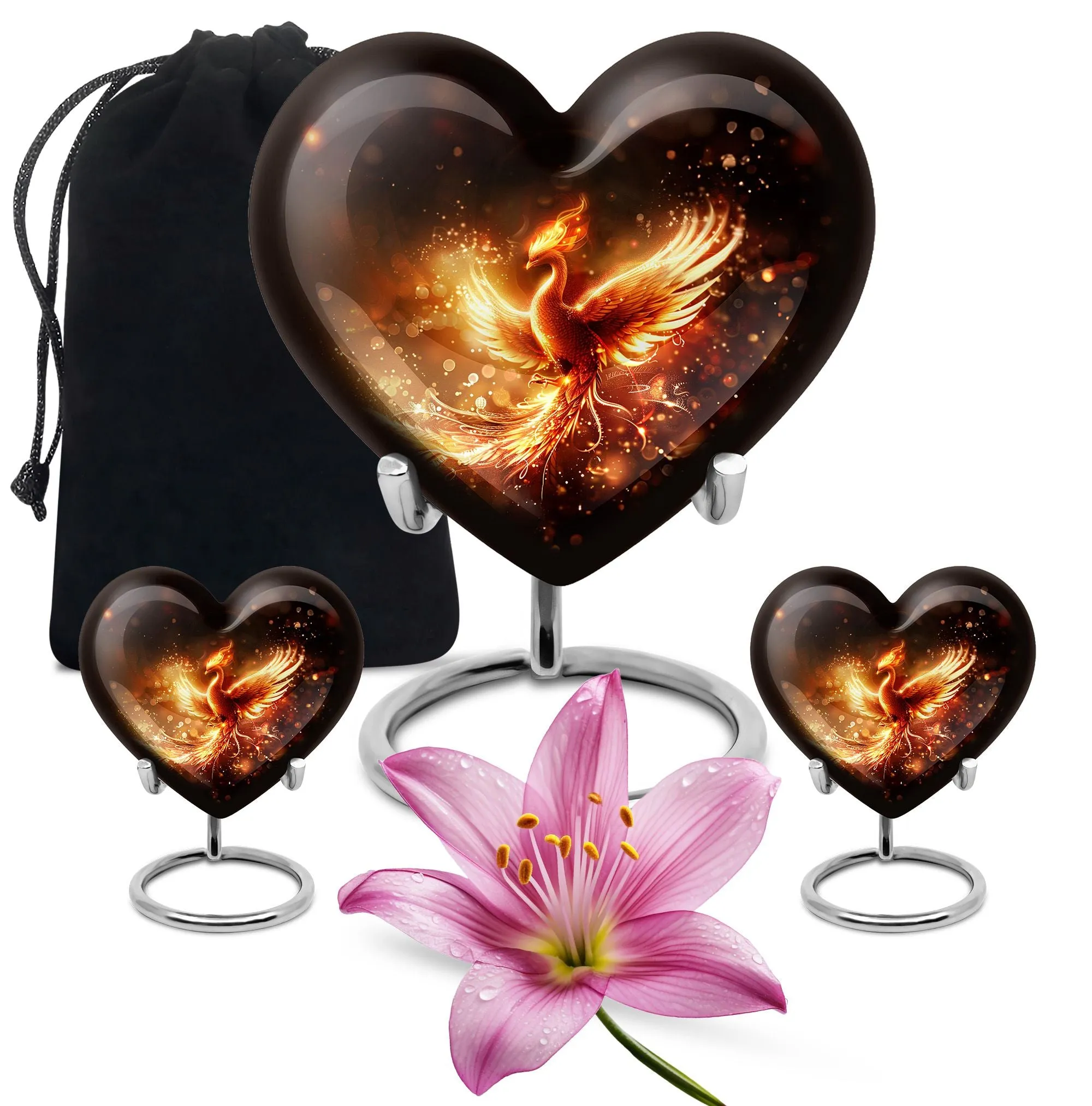 Phoenix Ascend: Artistic Abstract Cremation Personalized Urn