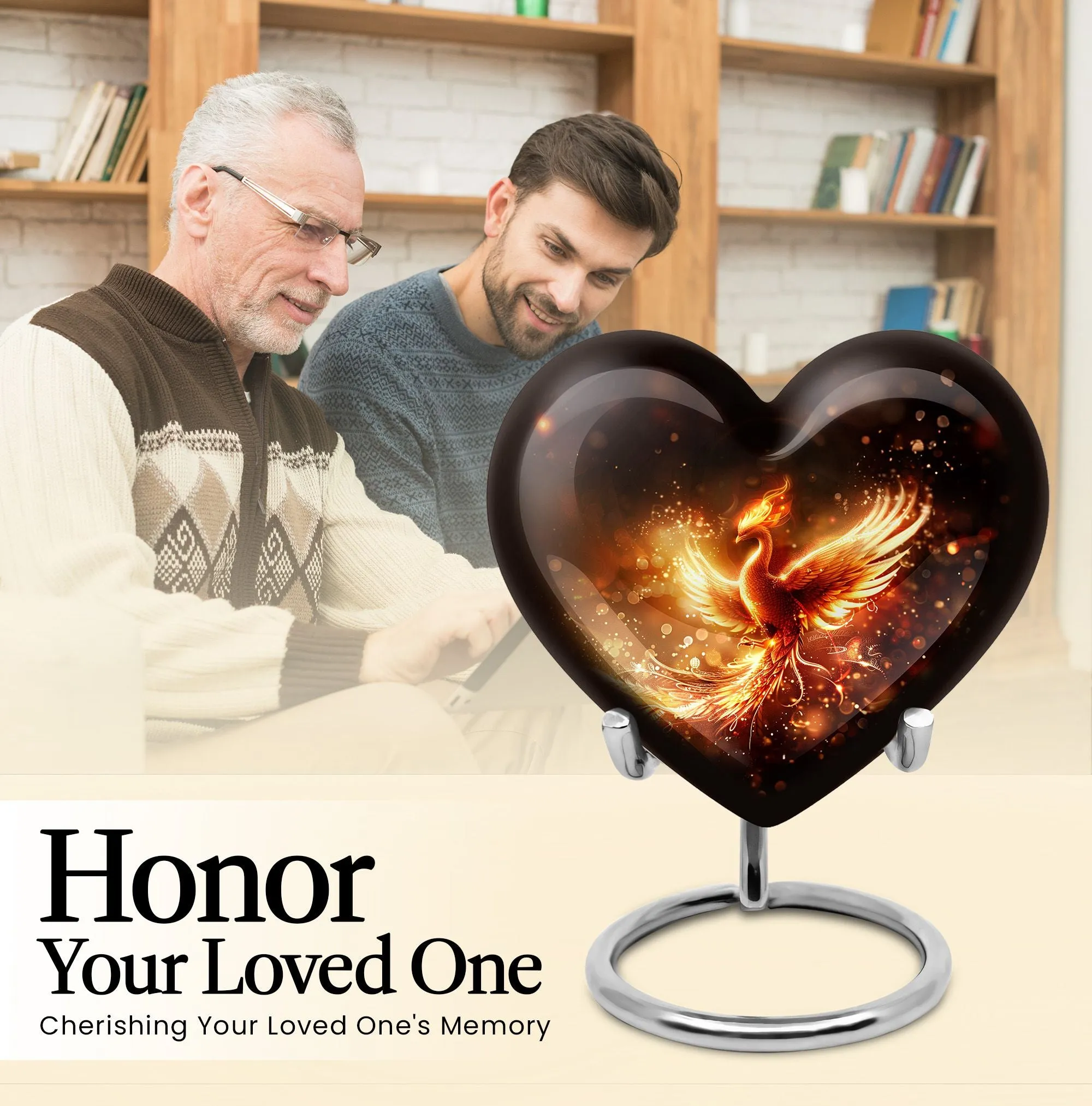 Phoenix Ascend: Artistic Abstract Cremation Personalized Urn