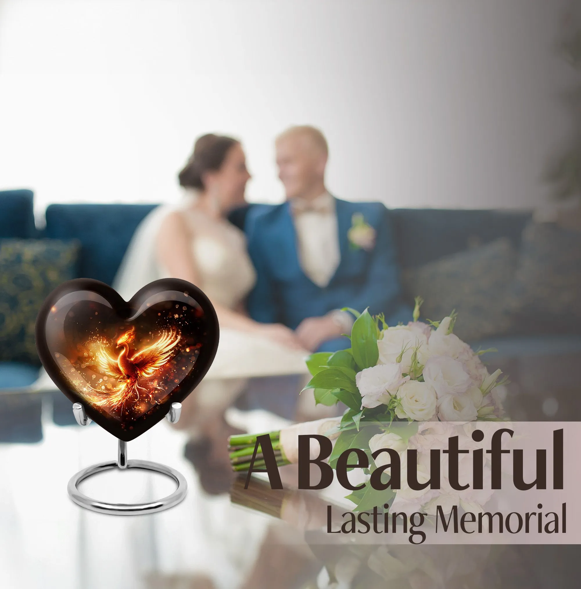 Phoenix Ascend: Artistic Abstract Cremation Personalized Urn
