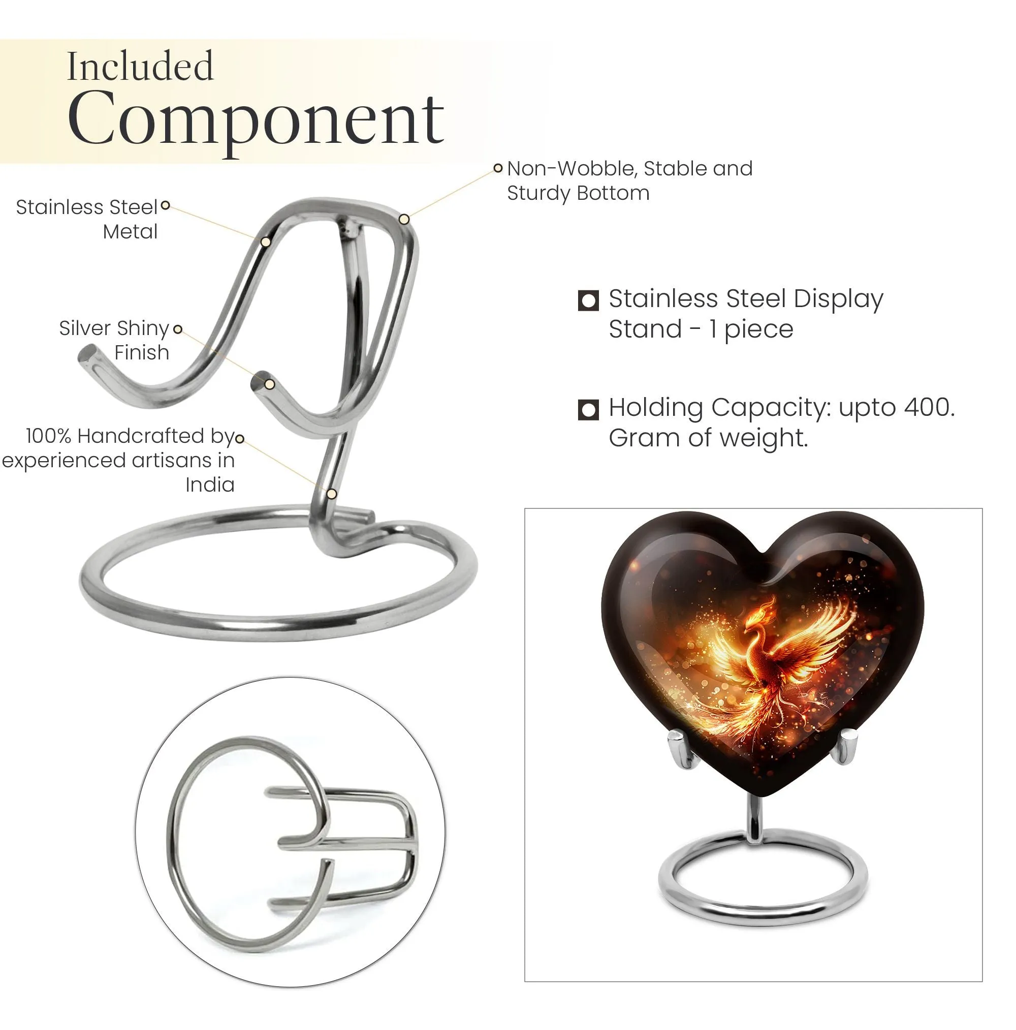 Phoenix Ascend: Artistic Abstract Cremation Personalized Urn
