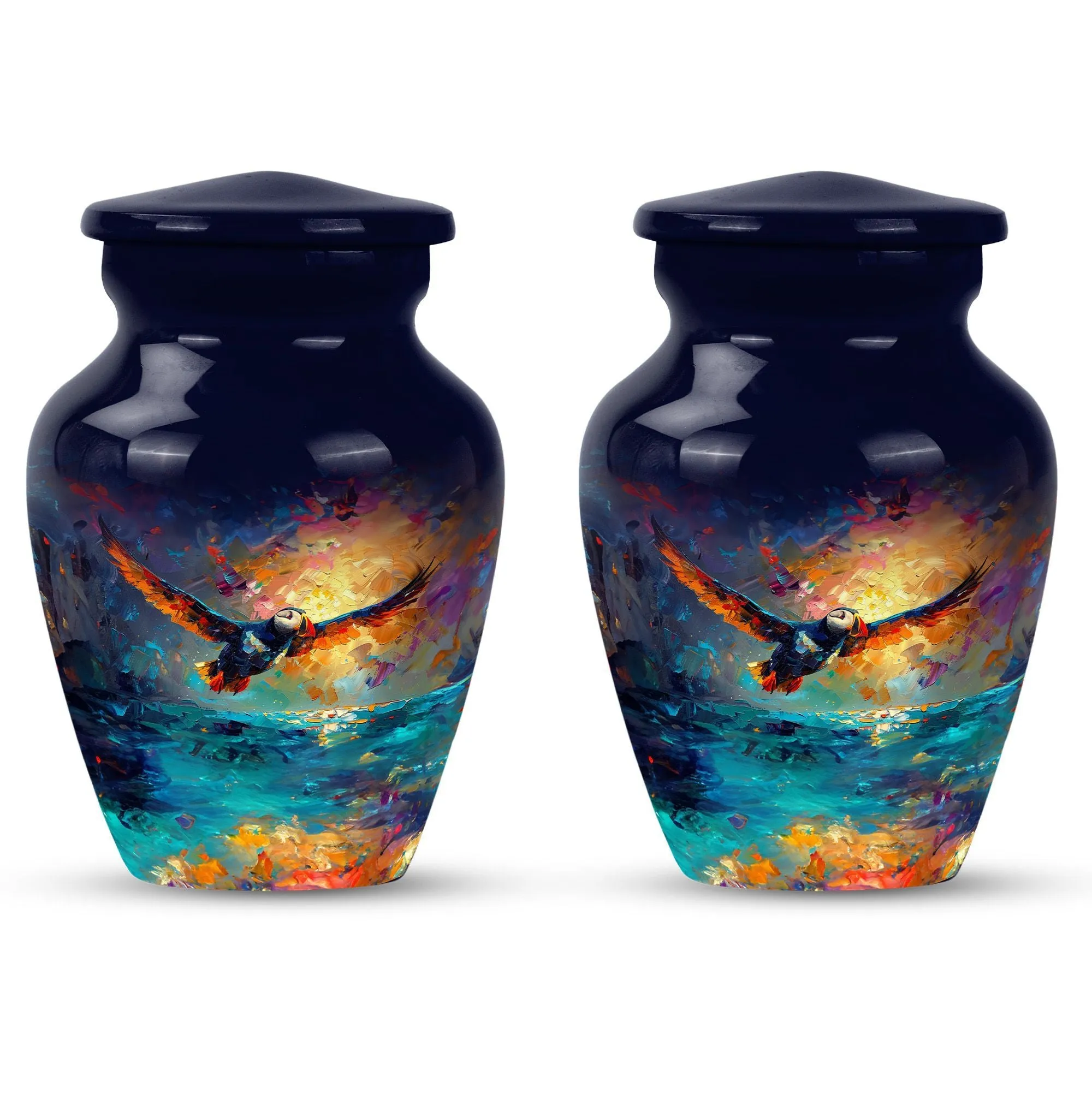Puffin Bird Echo: Distinctive Cremation Urn for  Ashes Peace