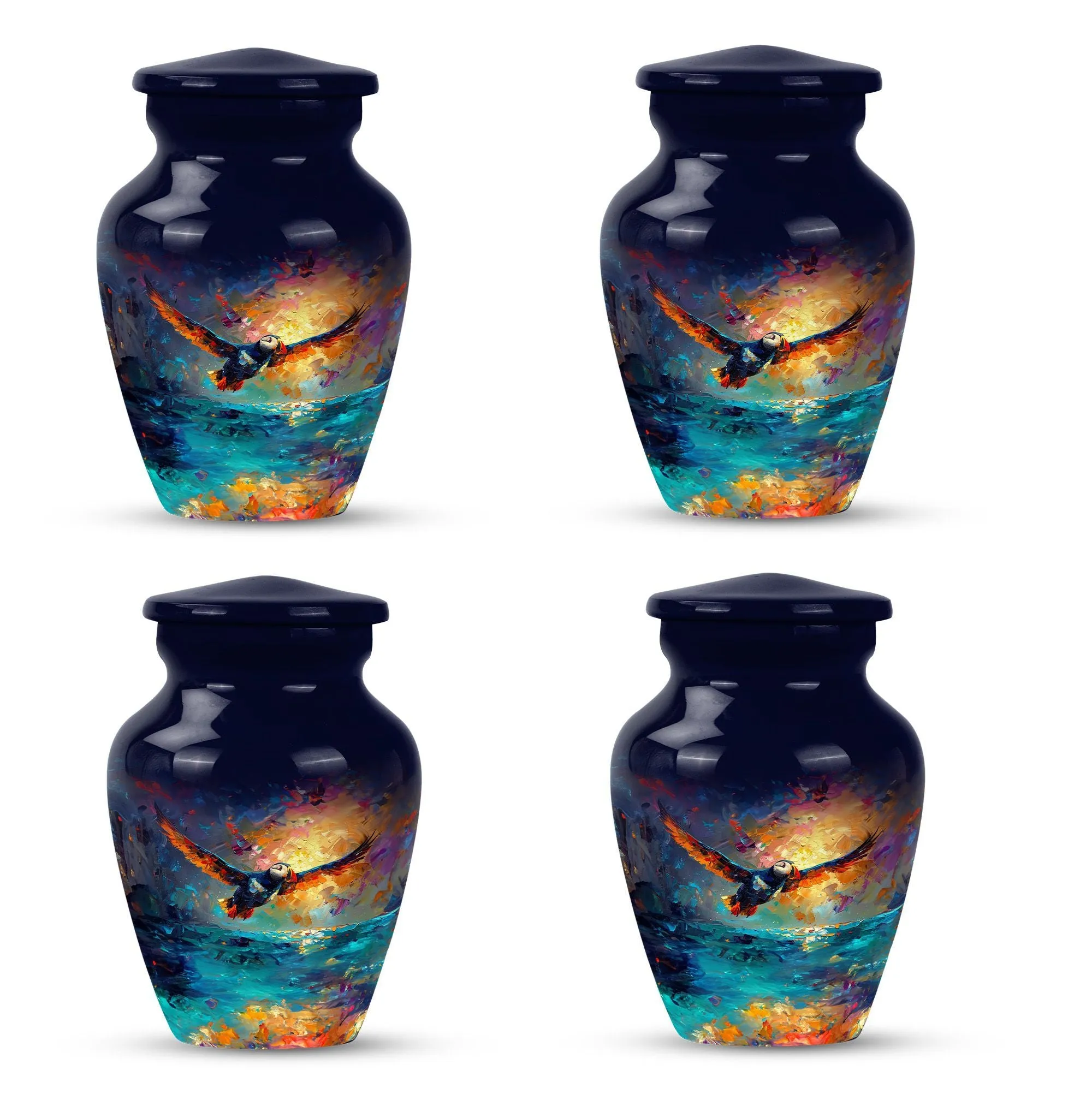 Puffin Bird Echo: Distinctive Cremation Urn for  Ashes Peace