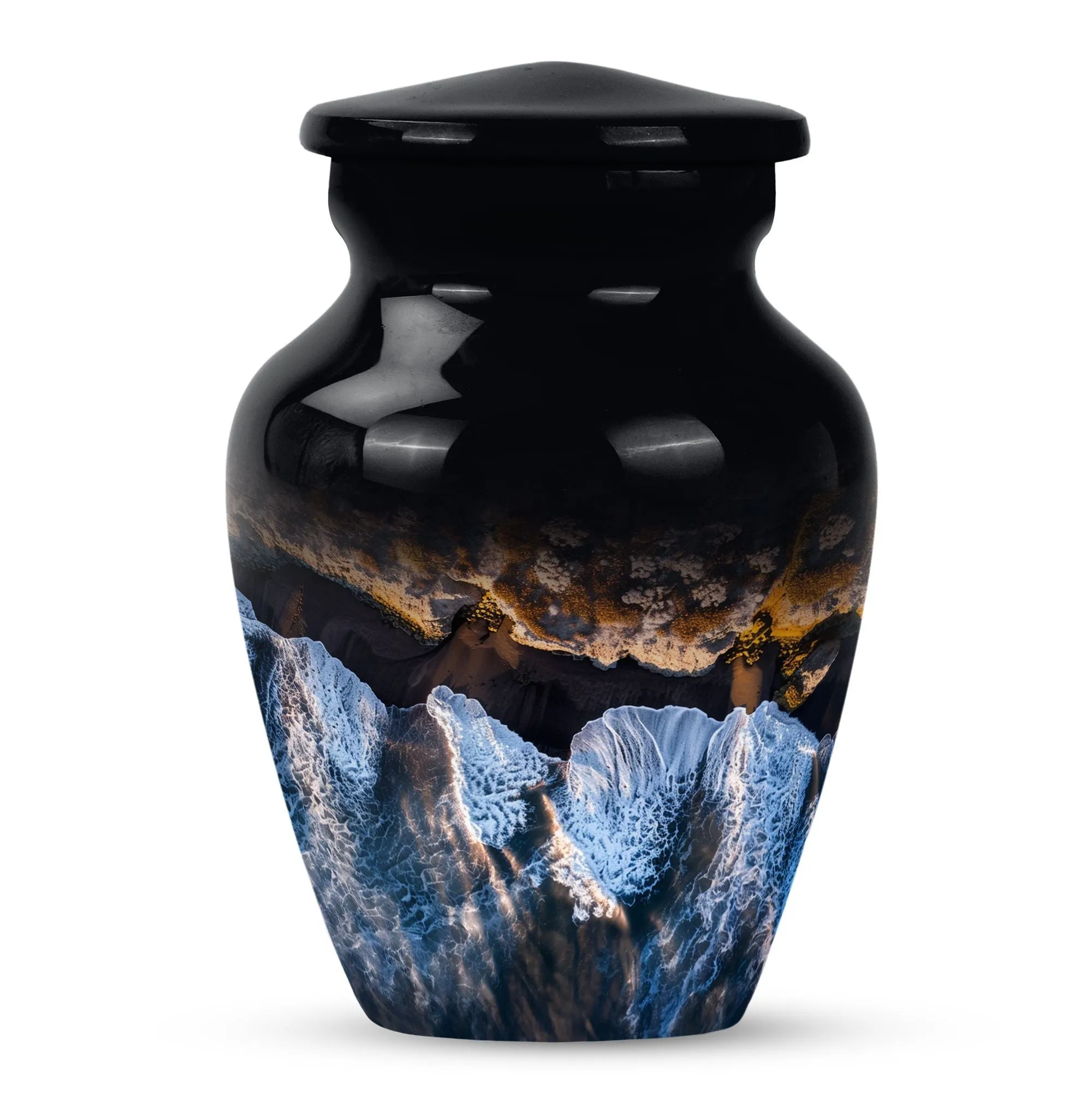 Resilient Ocean Waves: A Majestic Memorial Urn for Ashes