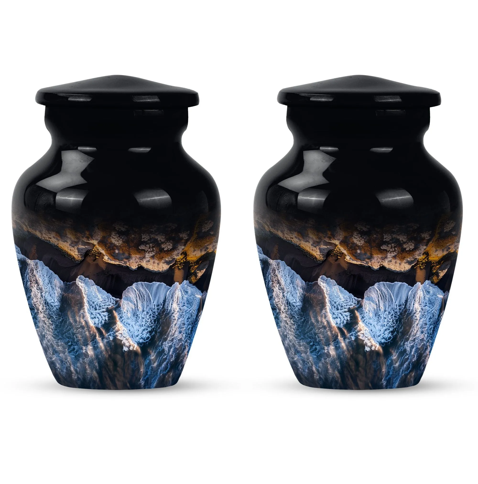 Resilient Ocean Waves: A Majestic Memorial Urn for Ashes