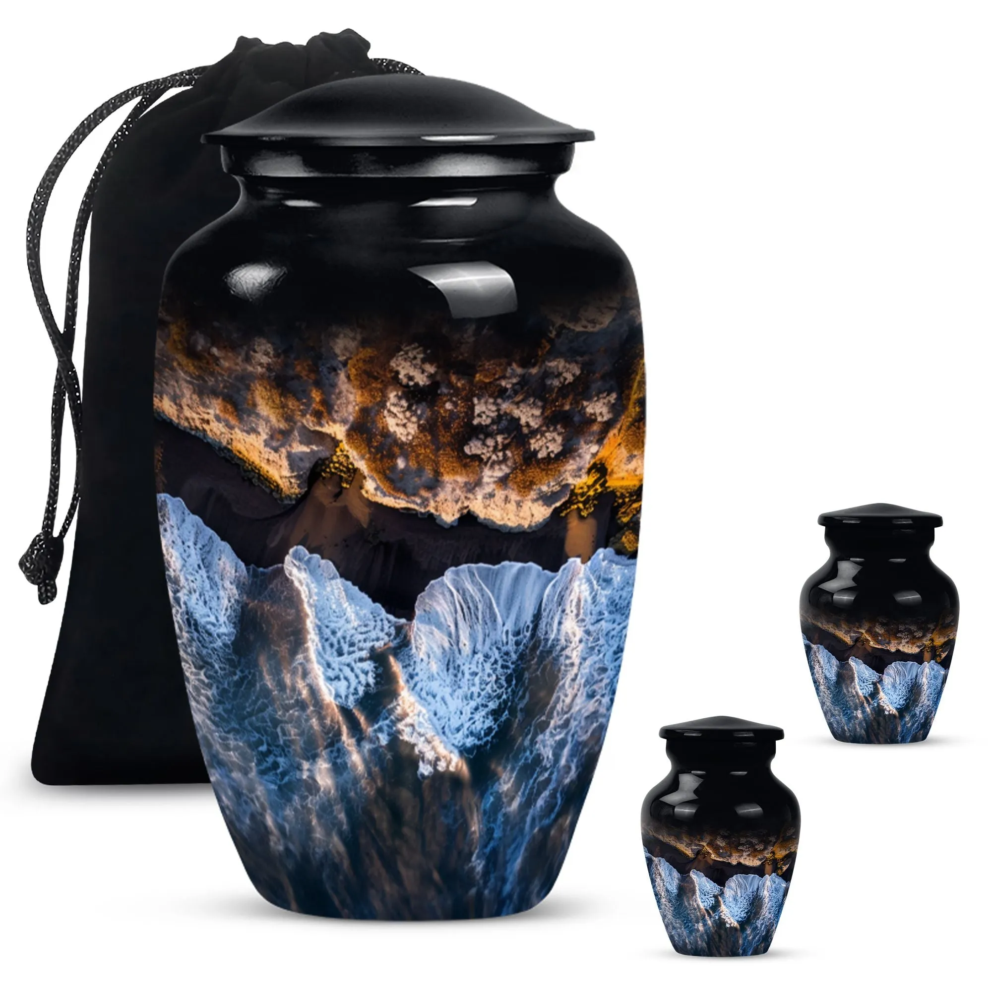Resilient Ocean Waves: A Majestic Memorial Urn for Ashes