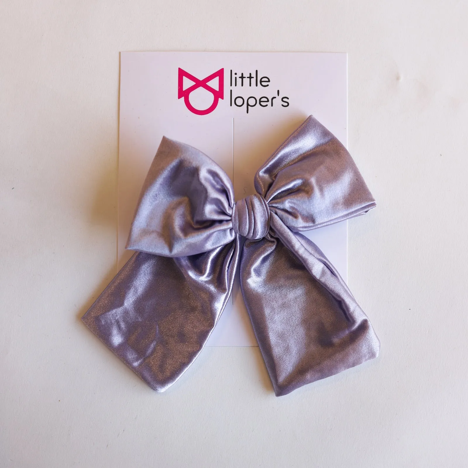 Satin Party Bow- ALLIGATOR CLIP
