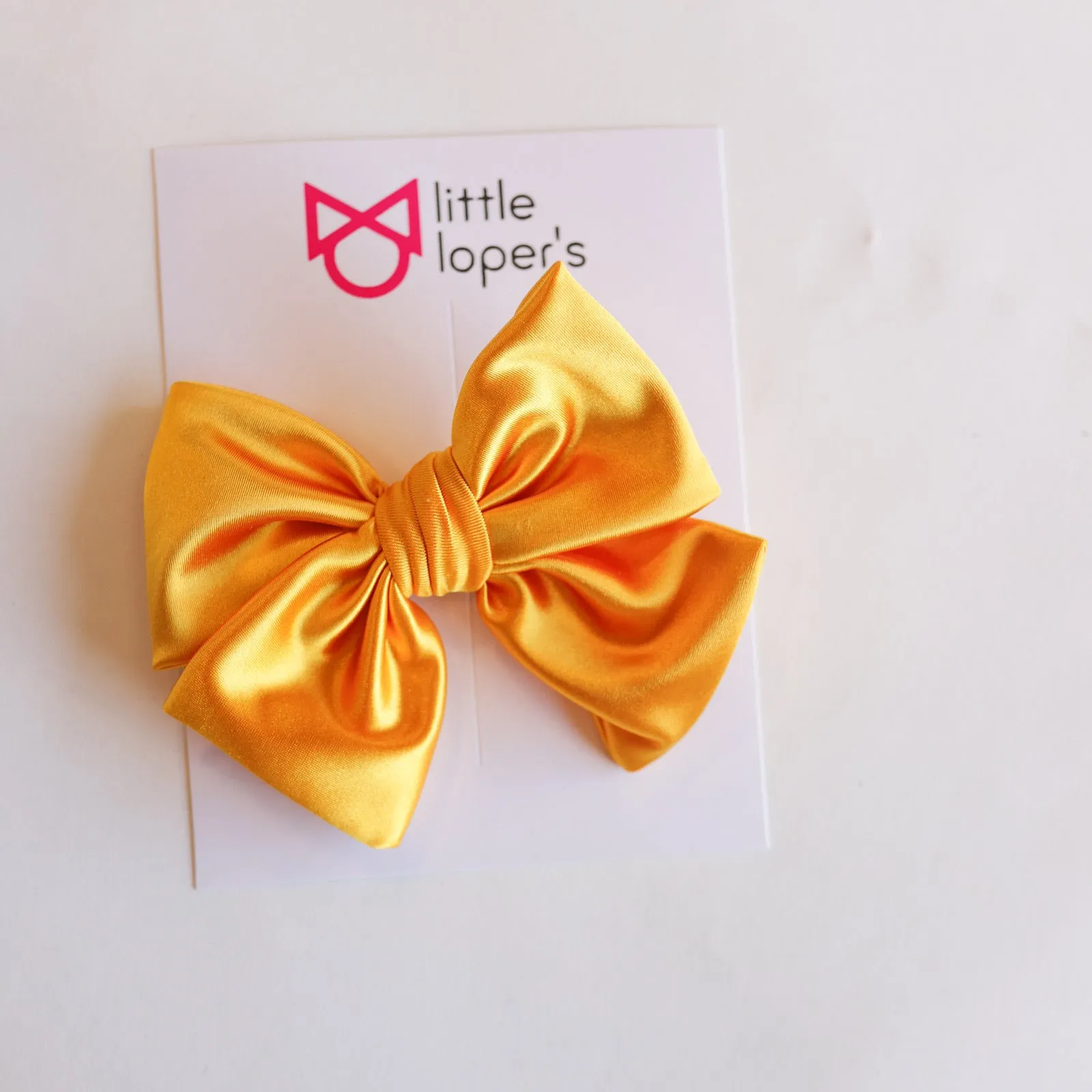 Satin Party Bow- ALLIGATOR CLIP