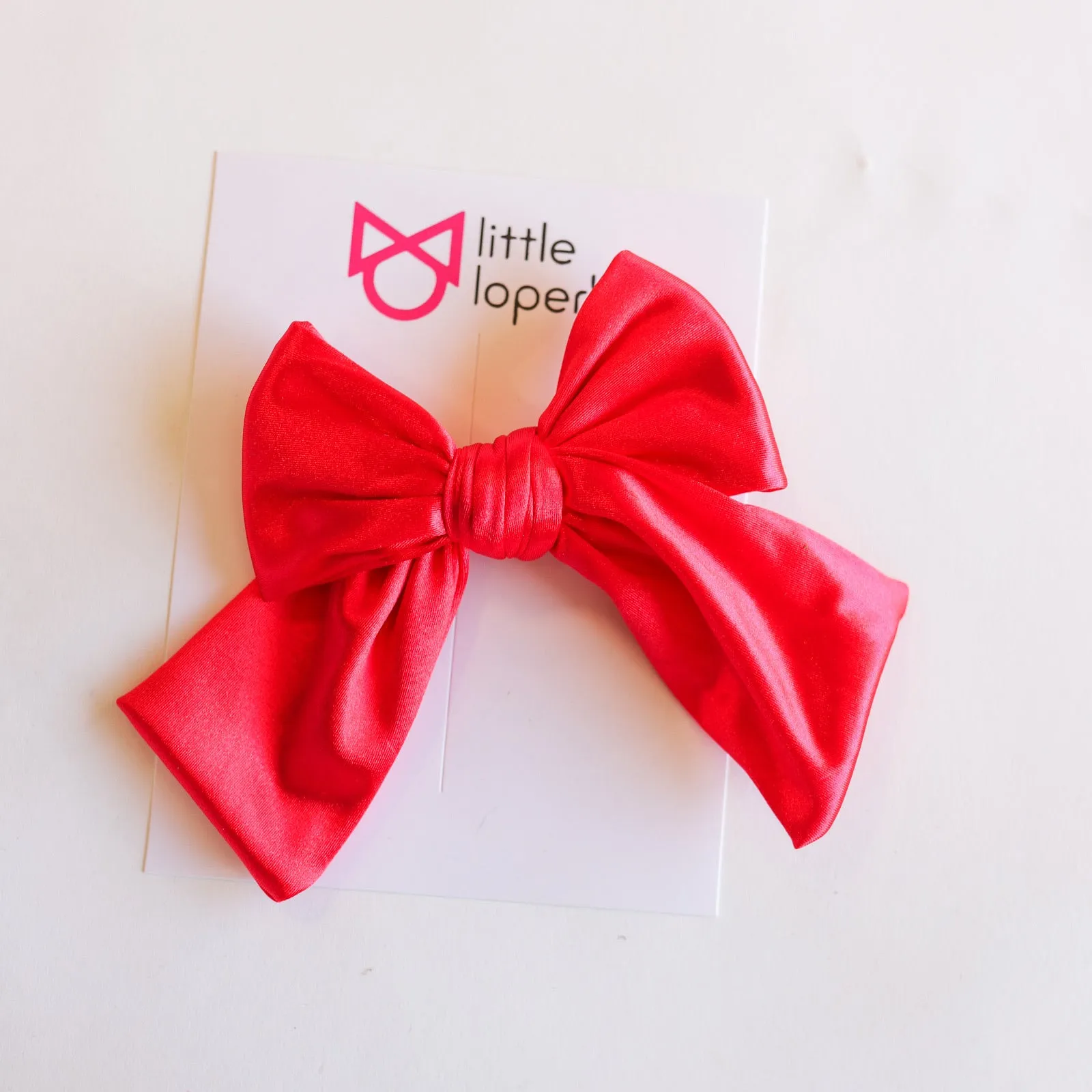 Satin Party Bow- ALLIGATOR CLIP