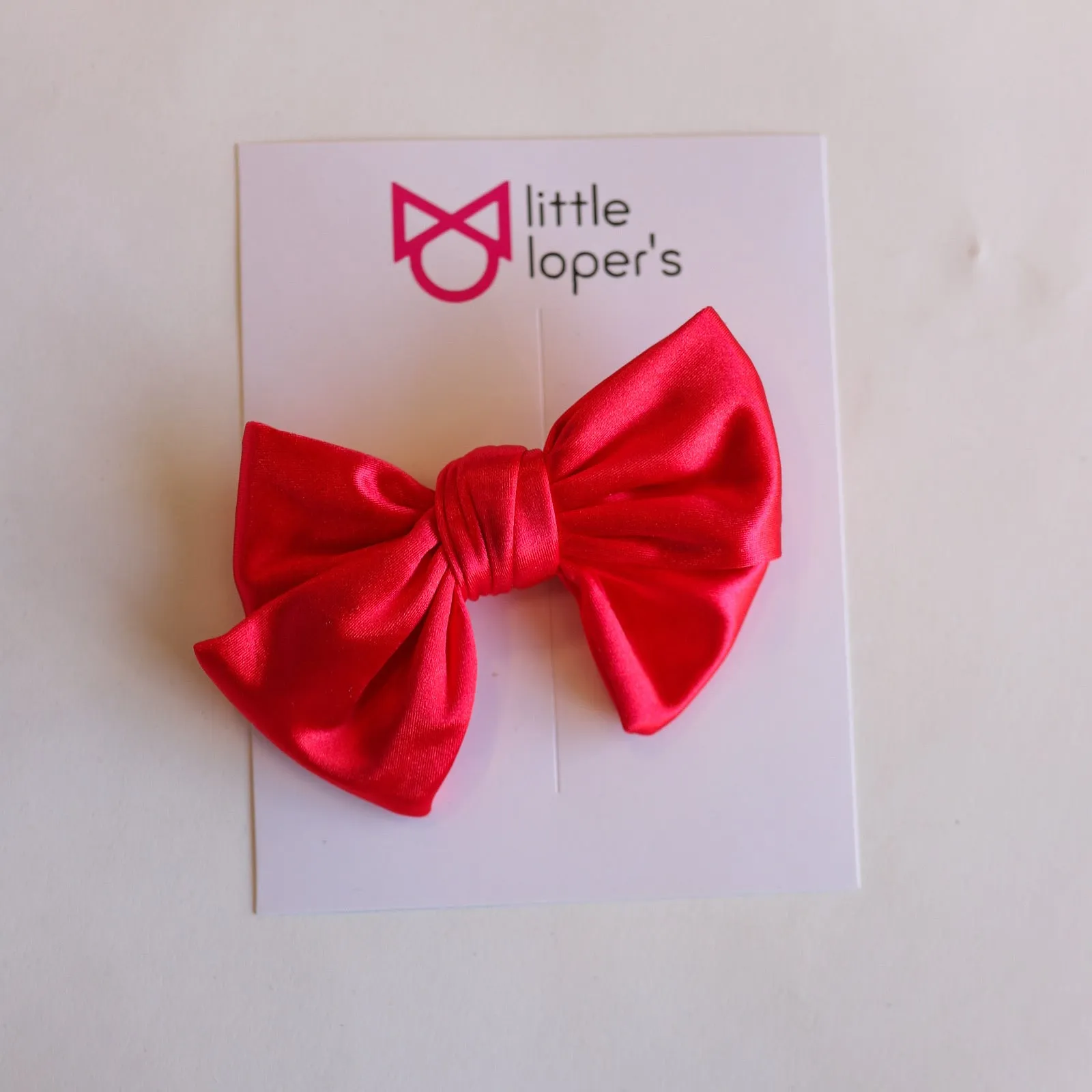 Satin Party Bow- ALLIGATOR CLIP
