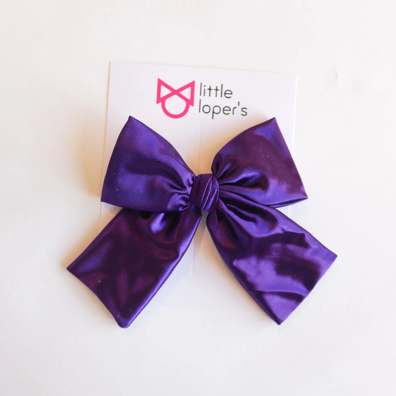 Satin Party Bow- BLACK NYLON