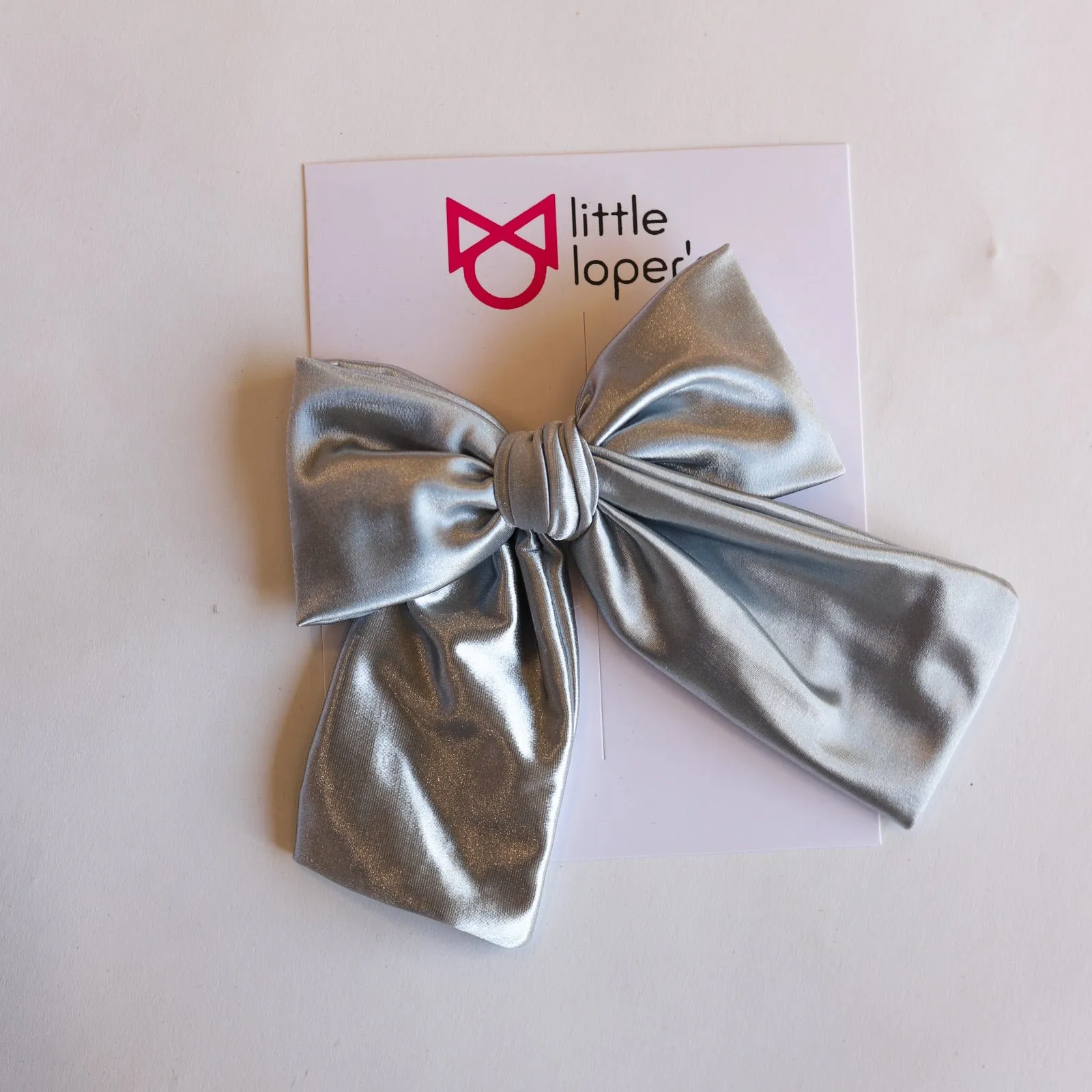 Satin Party Bow- BLACK NYLON
