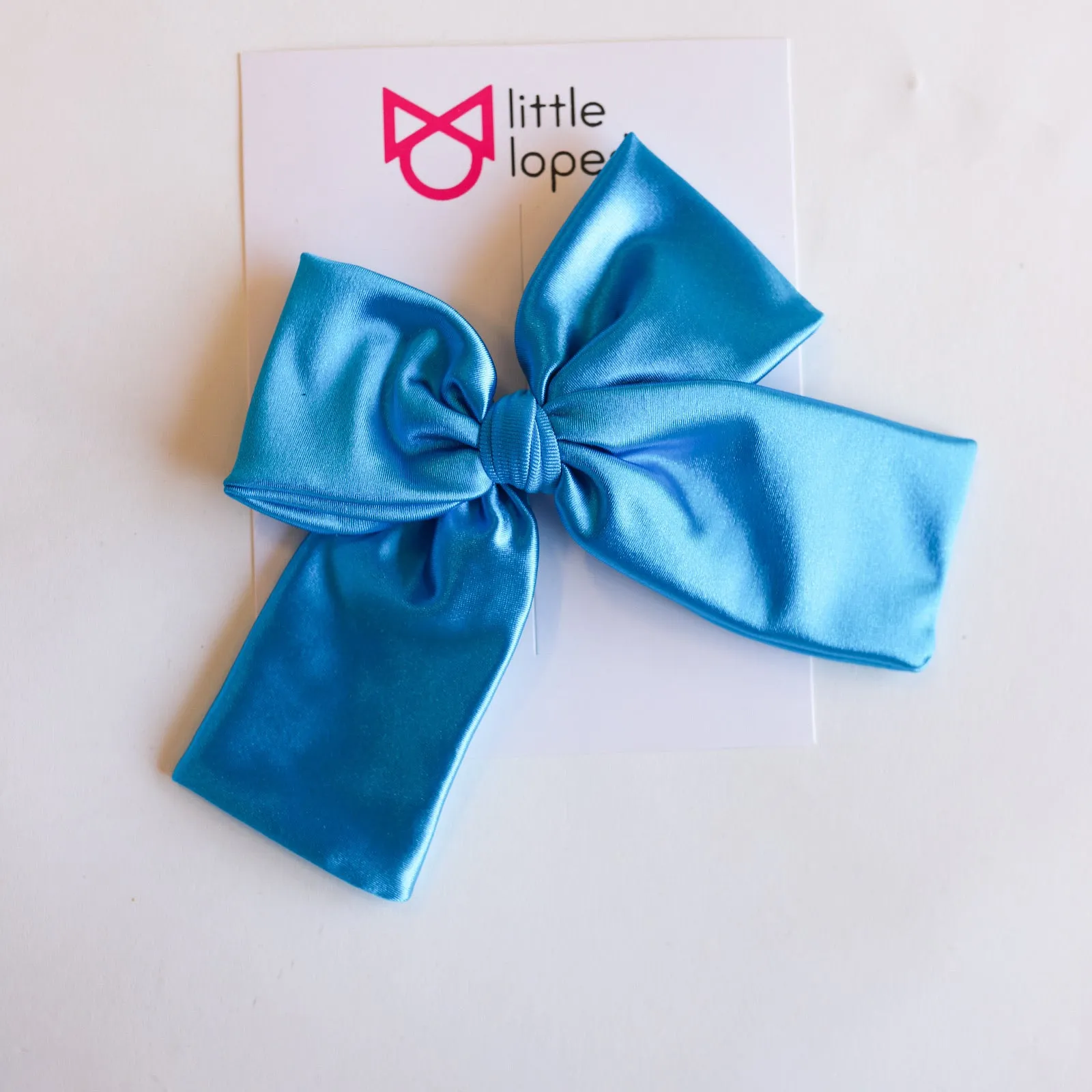 Satin Party Bow- NUDE NYLON