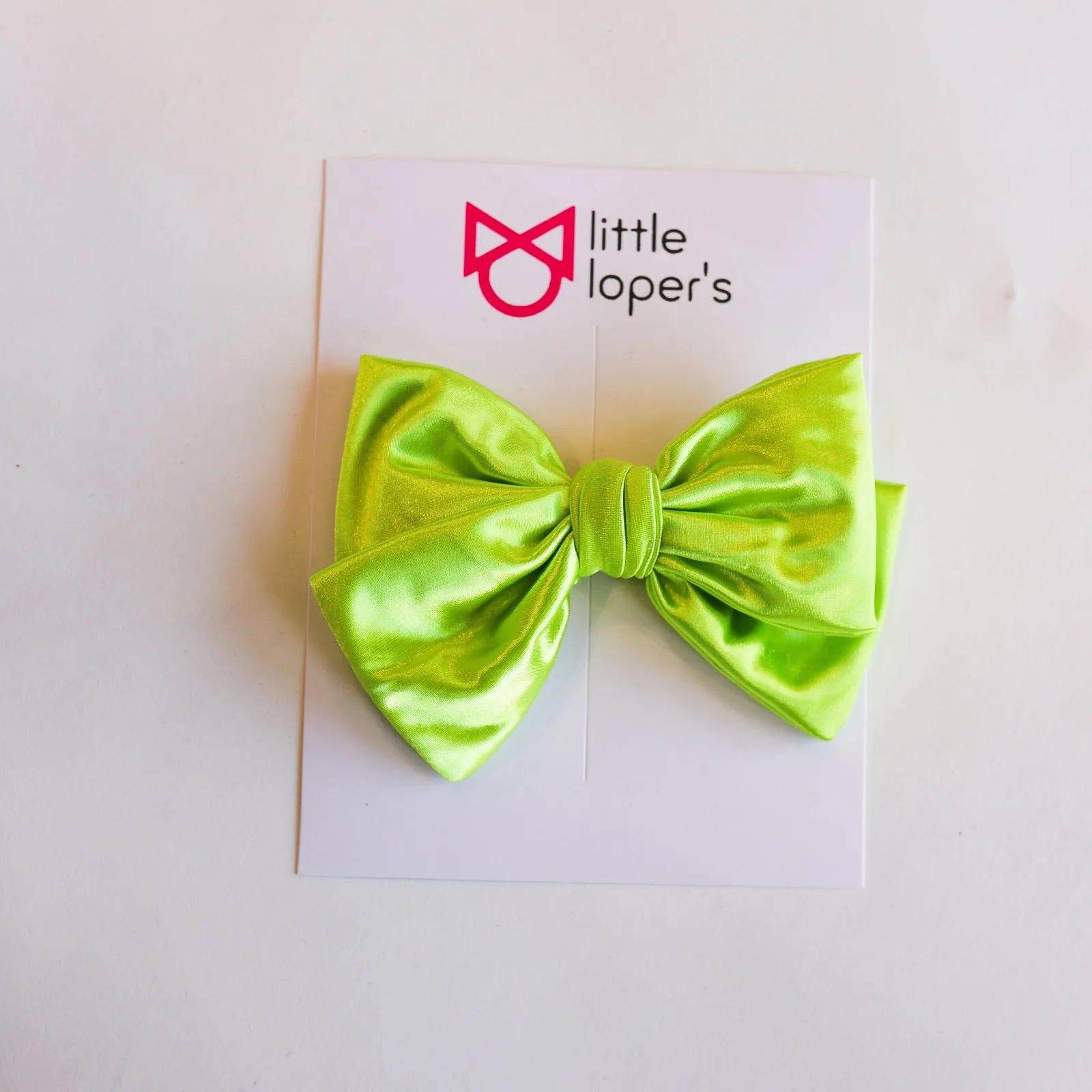 Satin Party Bow- NUDE NYLON
