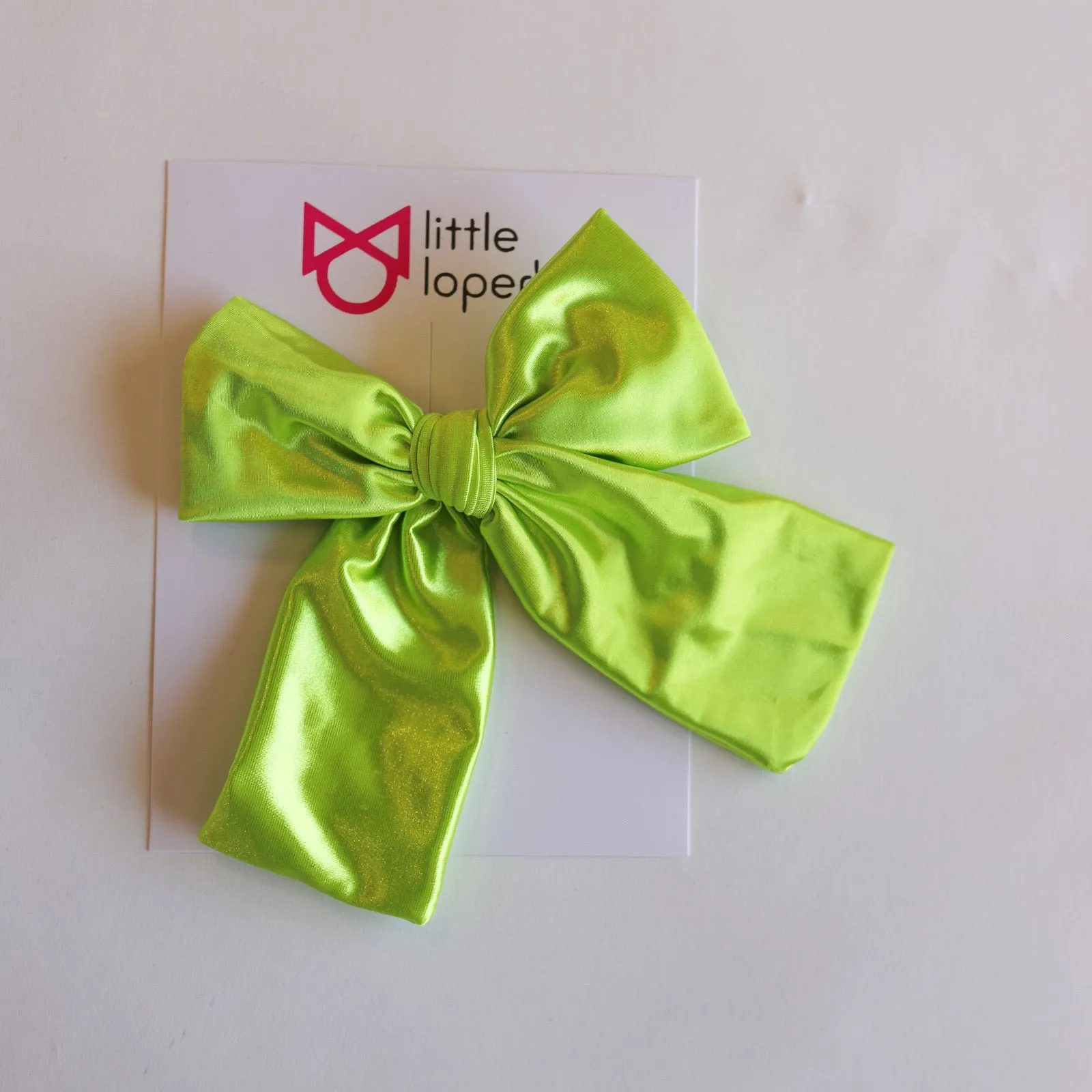 Satin Party Bow- NUDE NYLON