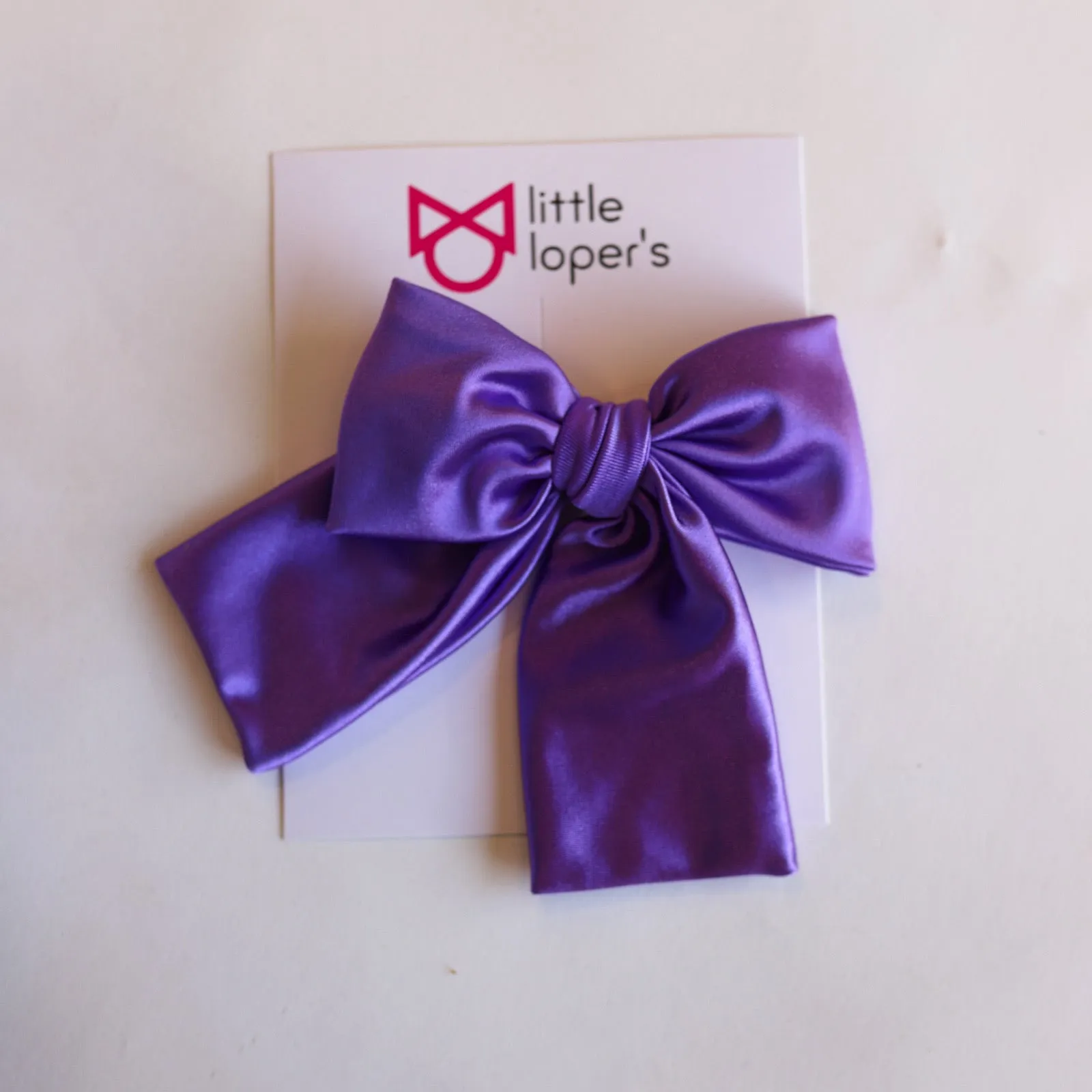 Satin Party Bow- NUDE NYLON