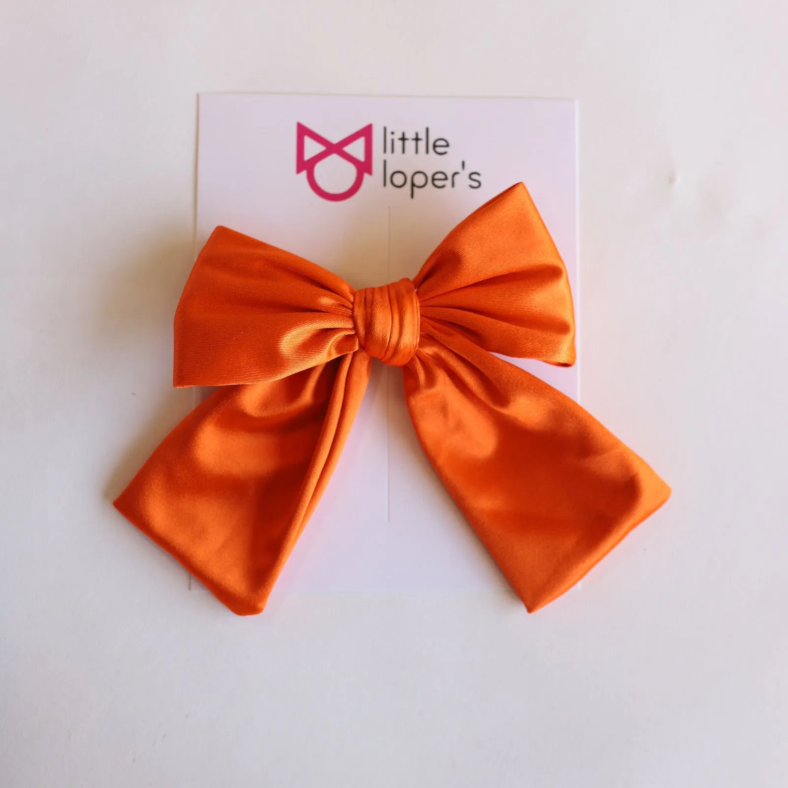 Satin Party Bow- NUDE NYLON
