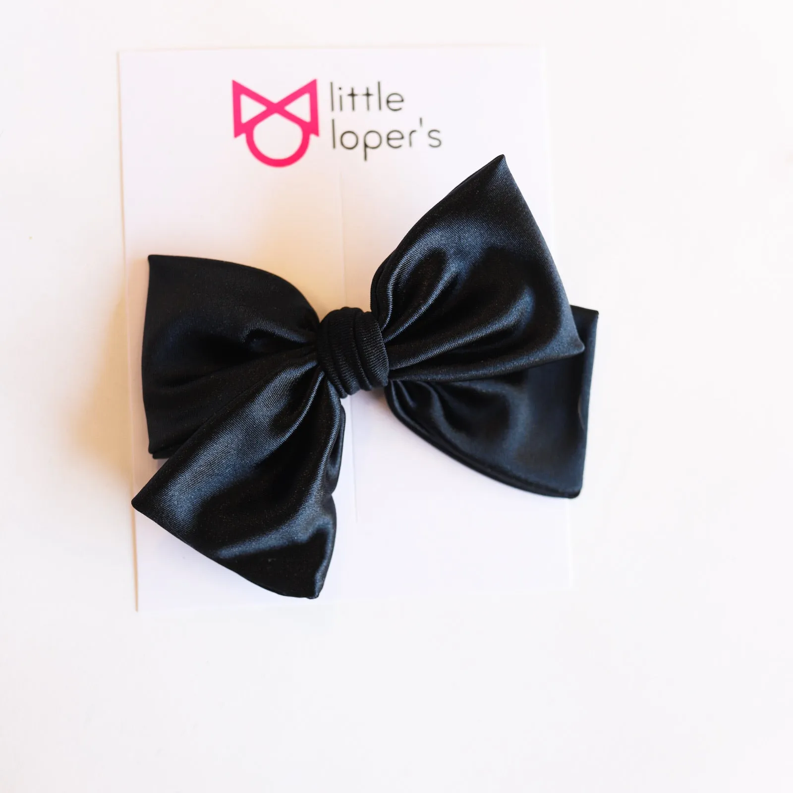 Satin Party Bow- NUDE NYLON