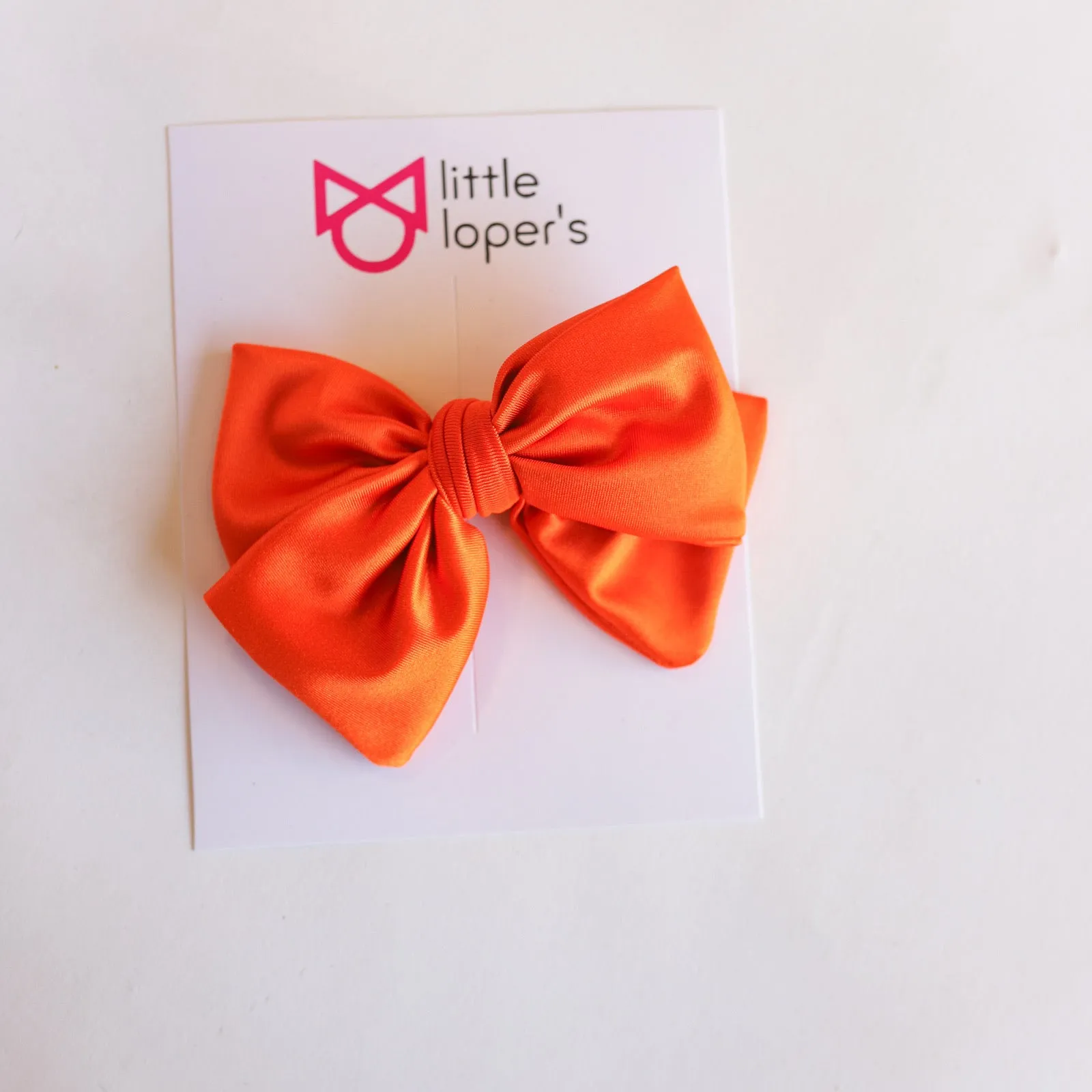 Satin Party Bow- NUDE NYLON