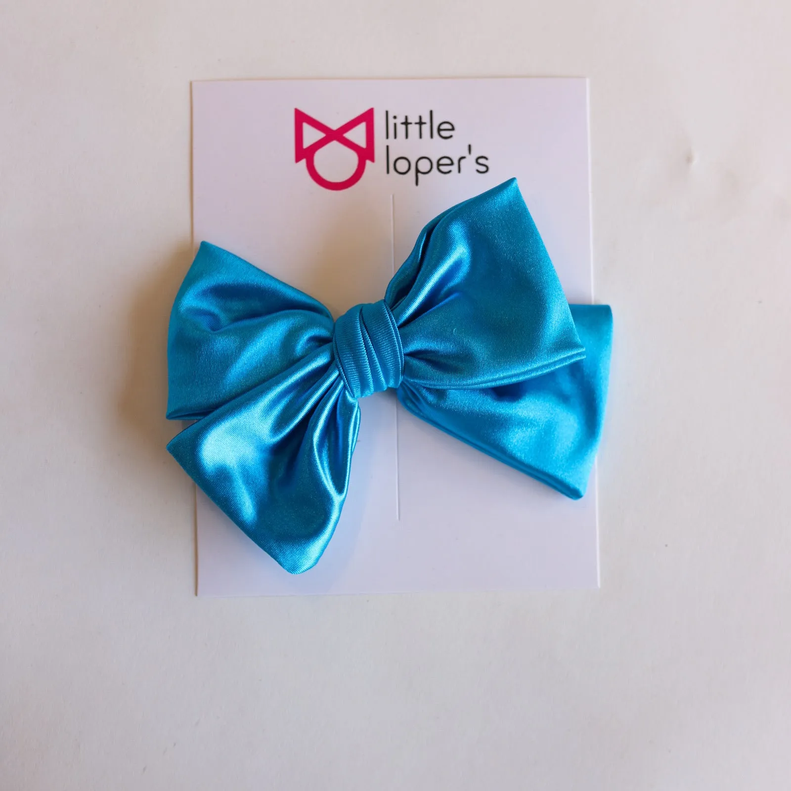 Satin Party Bow- NUDE NYLON