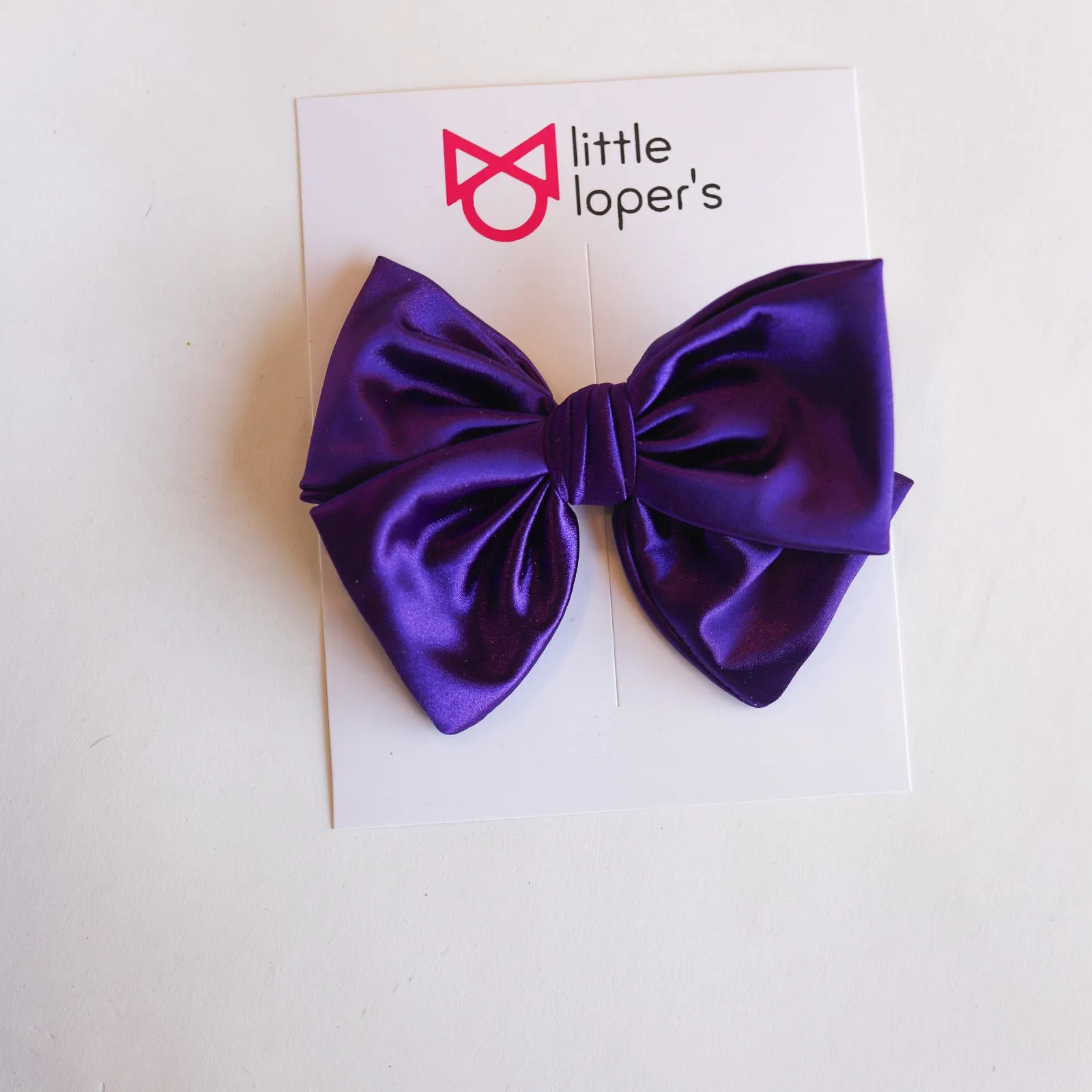 Satin Party Bow- NUDE NYLON