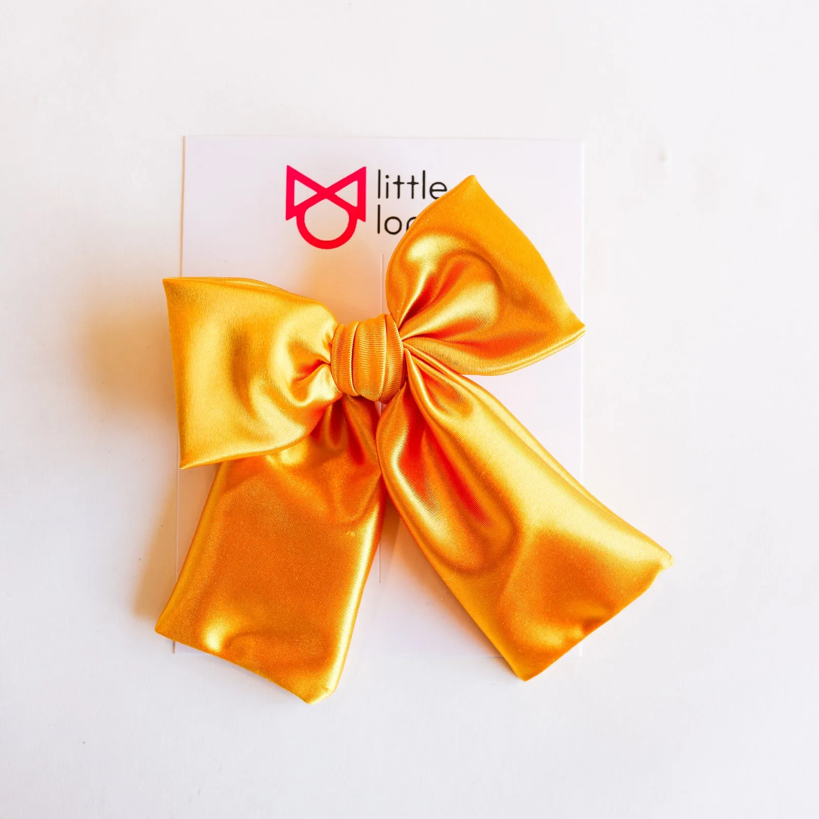 Satin Party Bow- NUDE NYLON