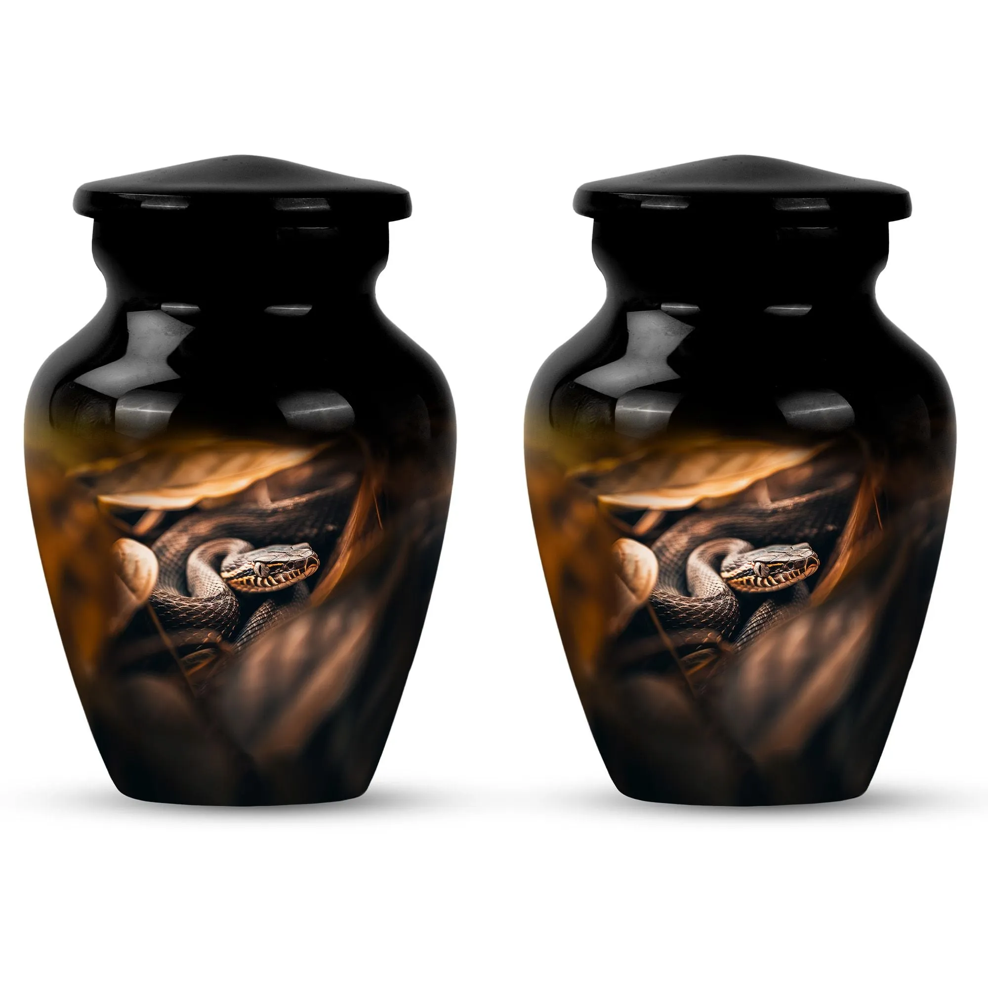 Serpent-Imprint Cremation Urn - Snake Urn For Storing Human Ashes