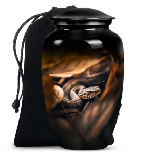 Serpent-Imprint Cremation Urn - Snake Urn For Storing Human Ashes