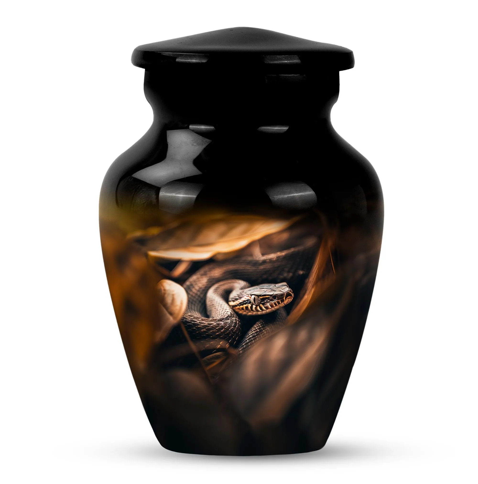 Serpent-Imprint Cremation Urn - Snake Urn For Storing Human Ashes