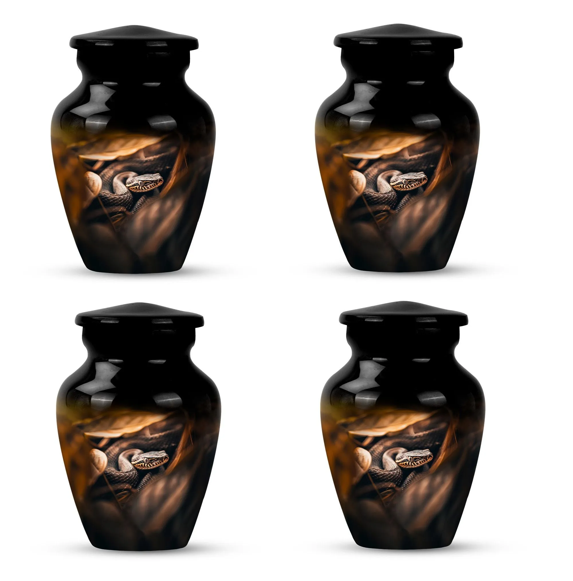 Serpent-Imprint Cremation Urn - Snake Urn For Storing Human Ashes