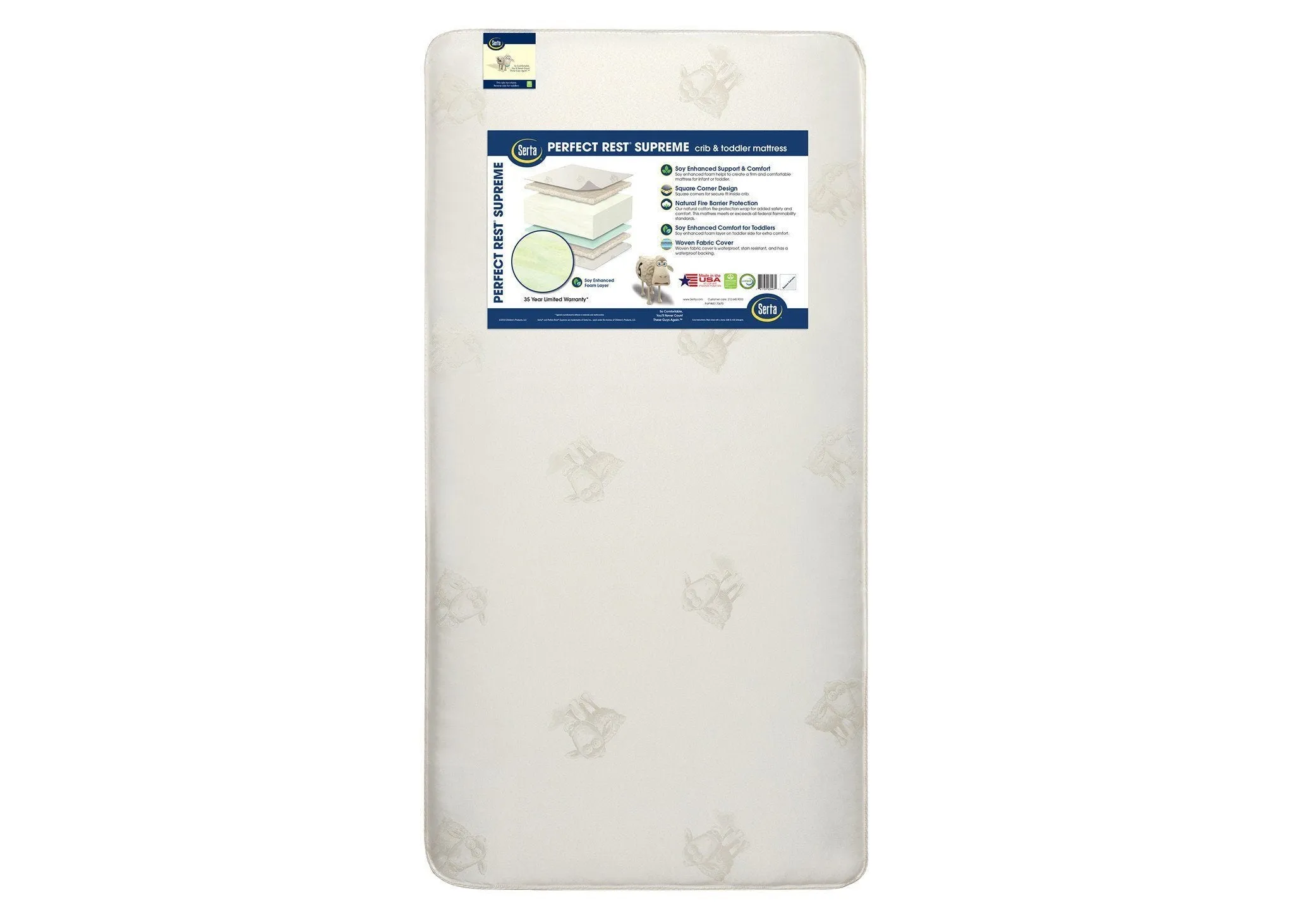 Serta® Perfect Rest® Supreme Crib and Toddler Mattress