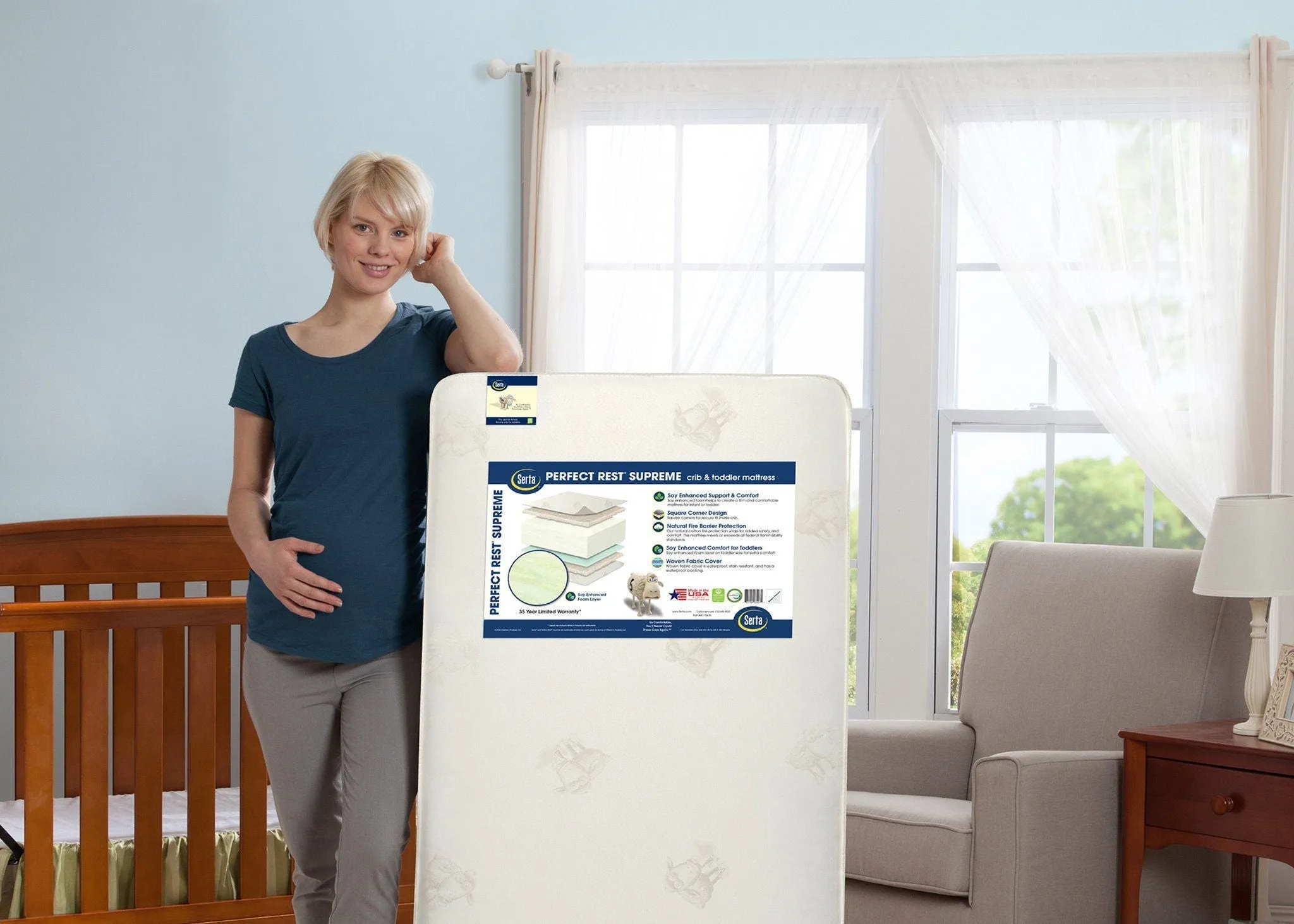 Serta® Perfect Rest® Supreme Crib and Toddler Mattress