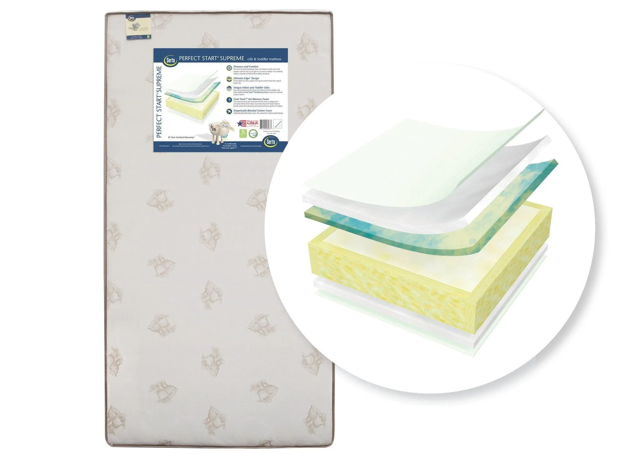 Serta Perfect Start® Supreme Crib & Toddler Mattress