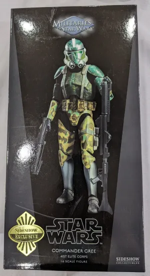 Sideshow Collectible 1/6 Star Wars Militaries of Star Wars Commander Gree 41st Elite Corps Sixth Scale Figure *Open Box*