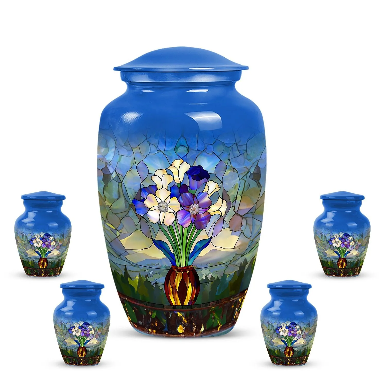 Stained Glass Burial Urn - Tribute for Male and Female