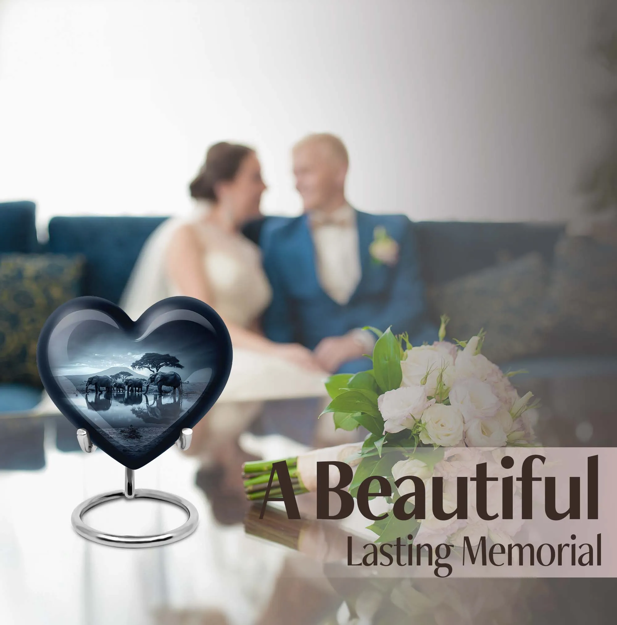 Stately Elephant Tribute: A Cremation Urn for Male Adults