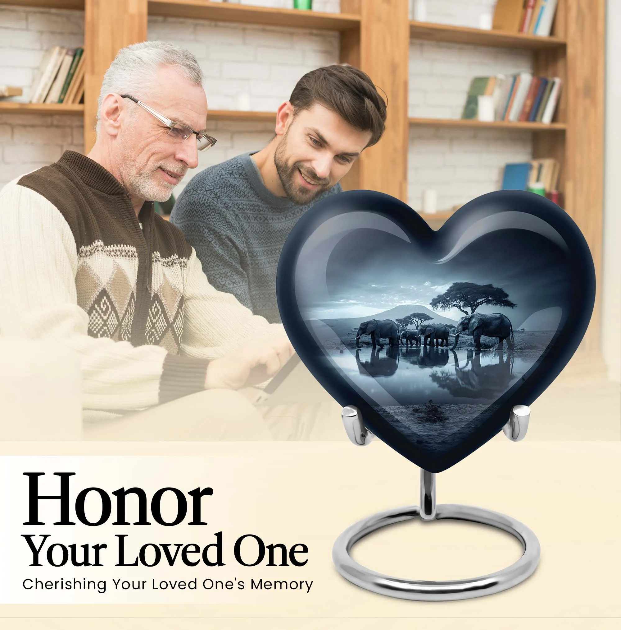 Stately Elephant Tribute: A Cremation Urn for Male Adults