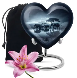 Stately Elephant Tribute: A Cremation Urn for Male Adults