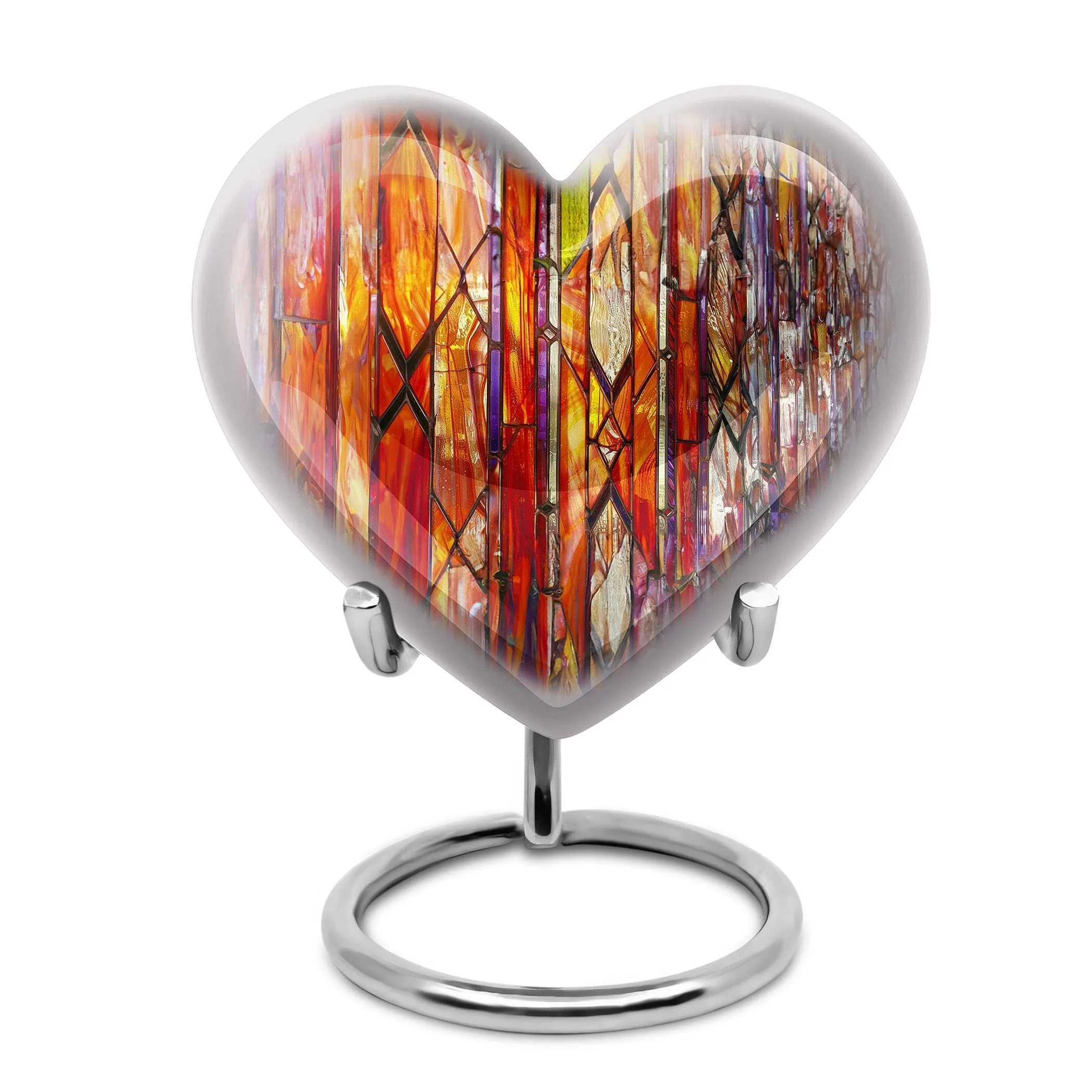 Stellar Memorial Lustrous Stained Glass Urn for Loved Ones